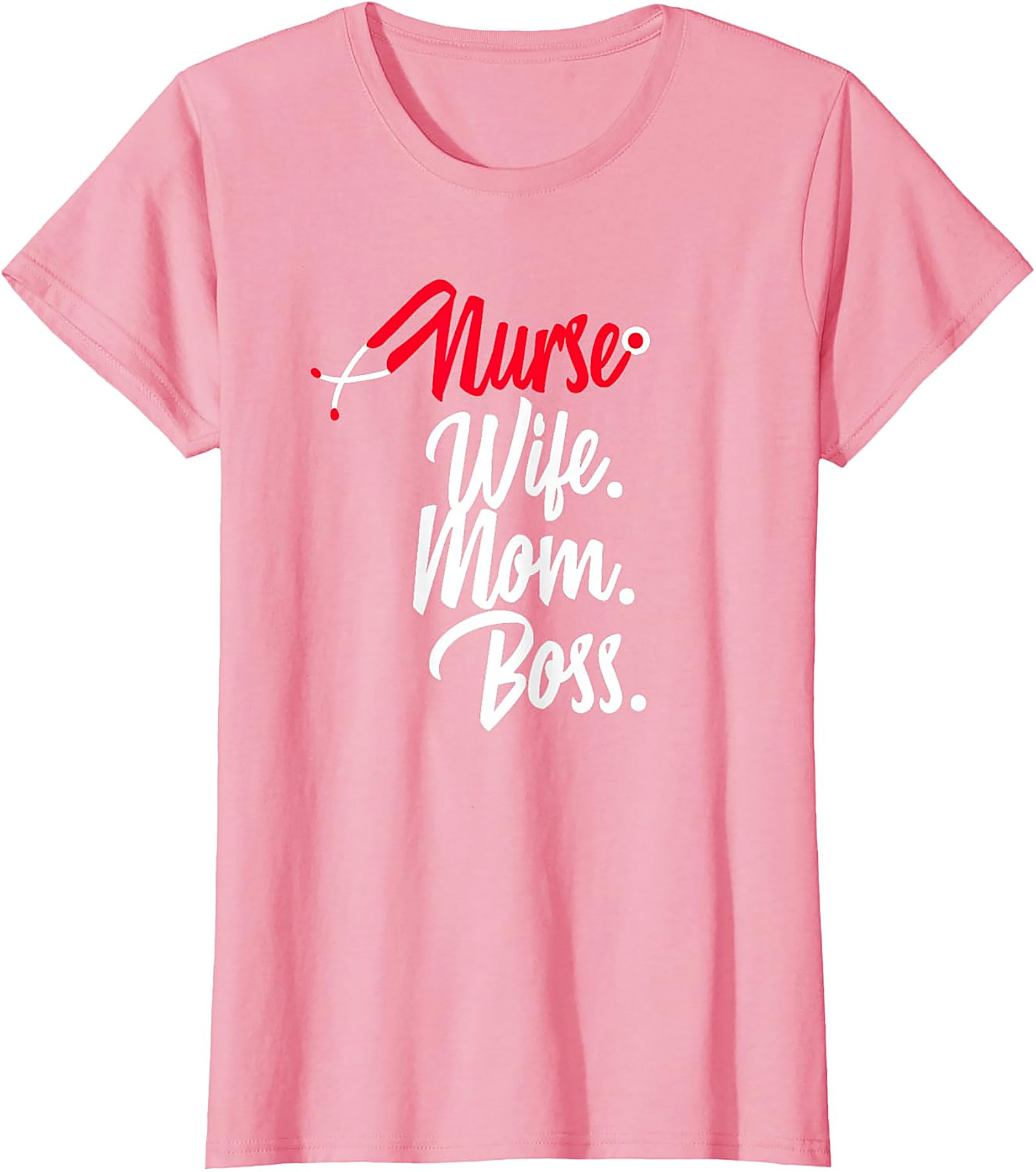 Nurse Wife Mom Boss T-Shirt | Empowering Nursing Graphic Tee