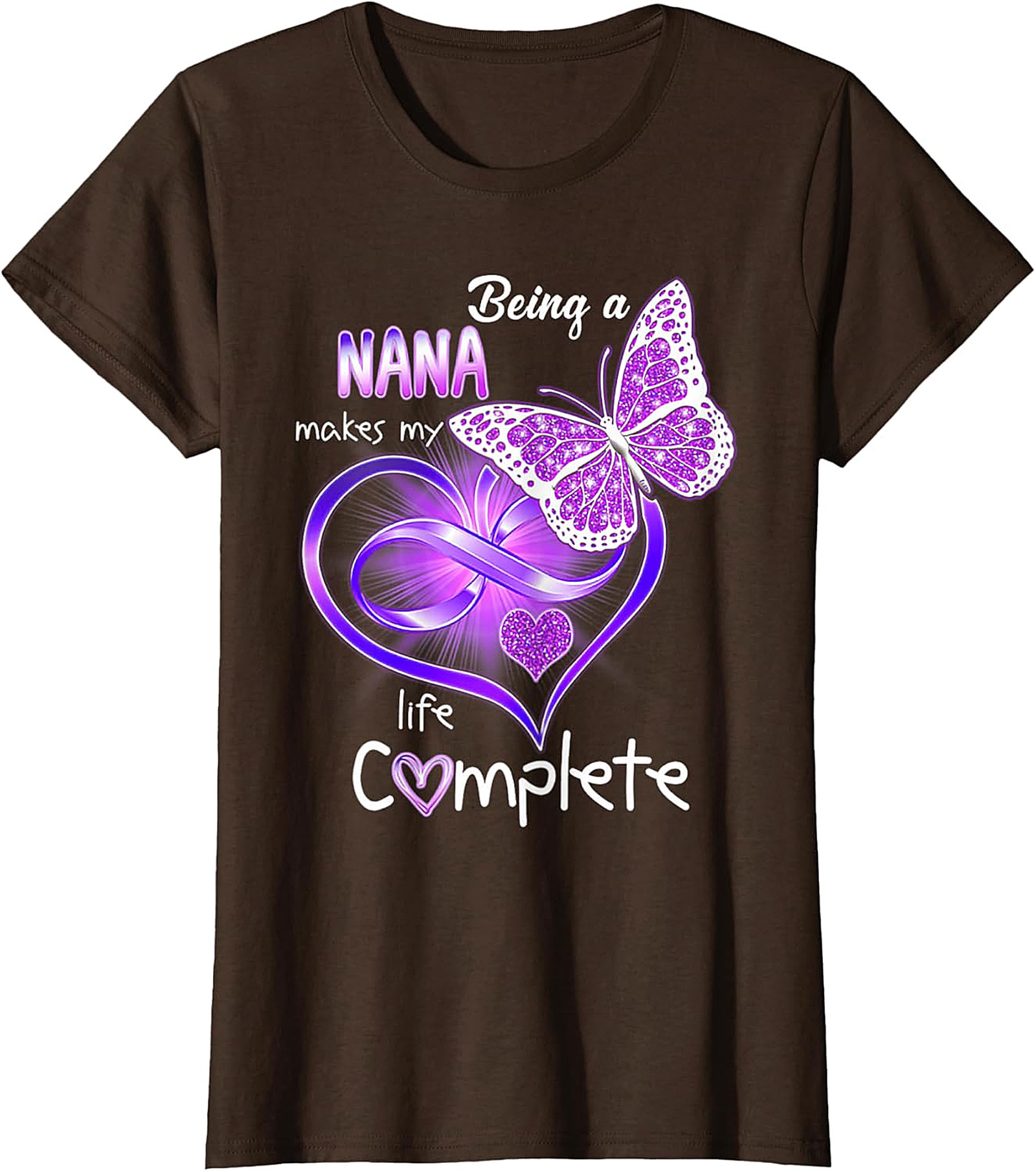 Being a Nana Makes My Life Complete T-Shirt | Butterfly Tee