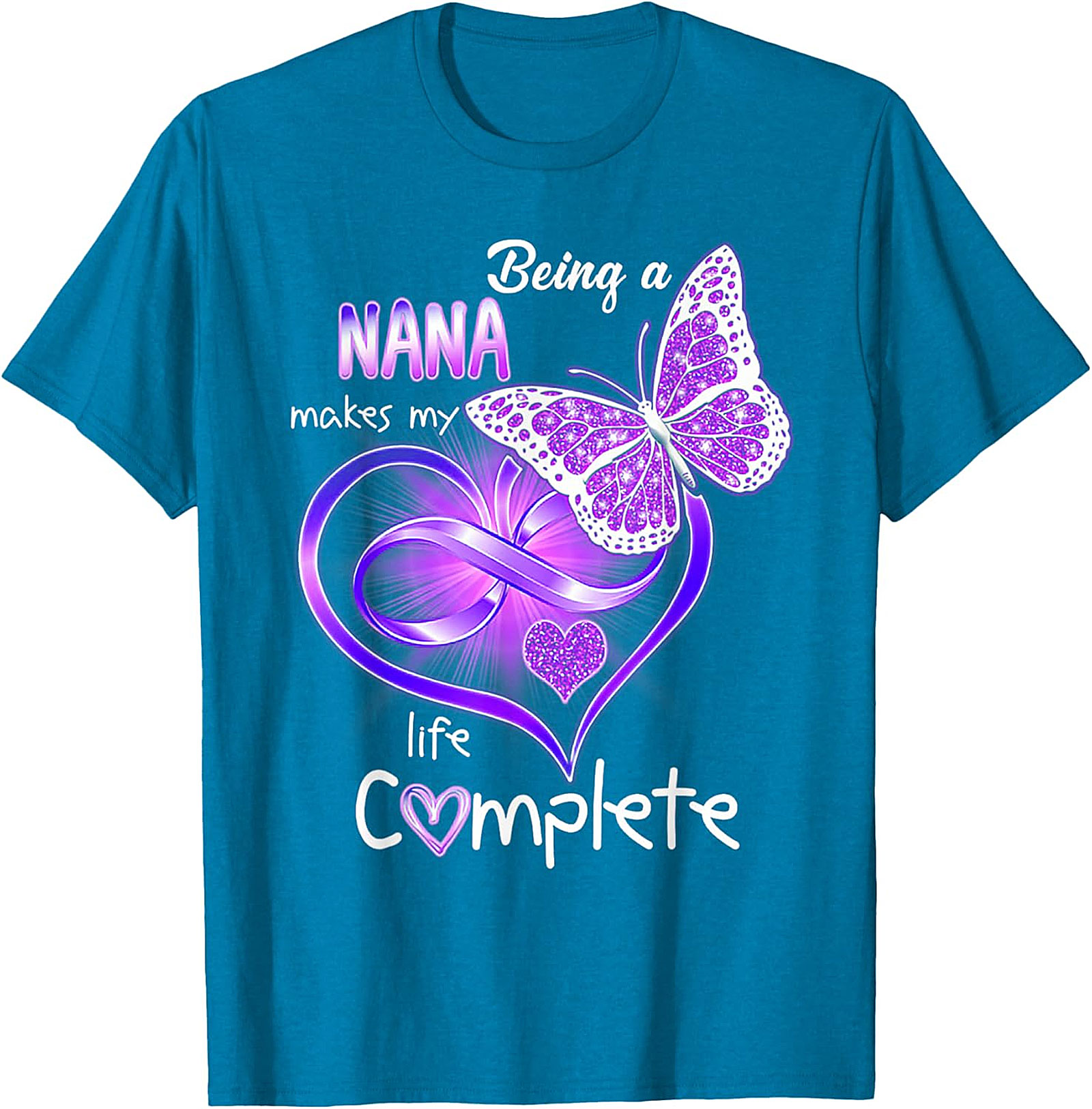 Being a Nana Makes My Life Complete T-Shirt | Butterfly Tee