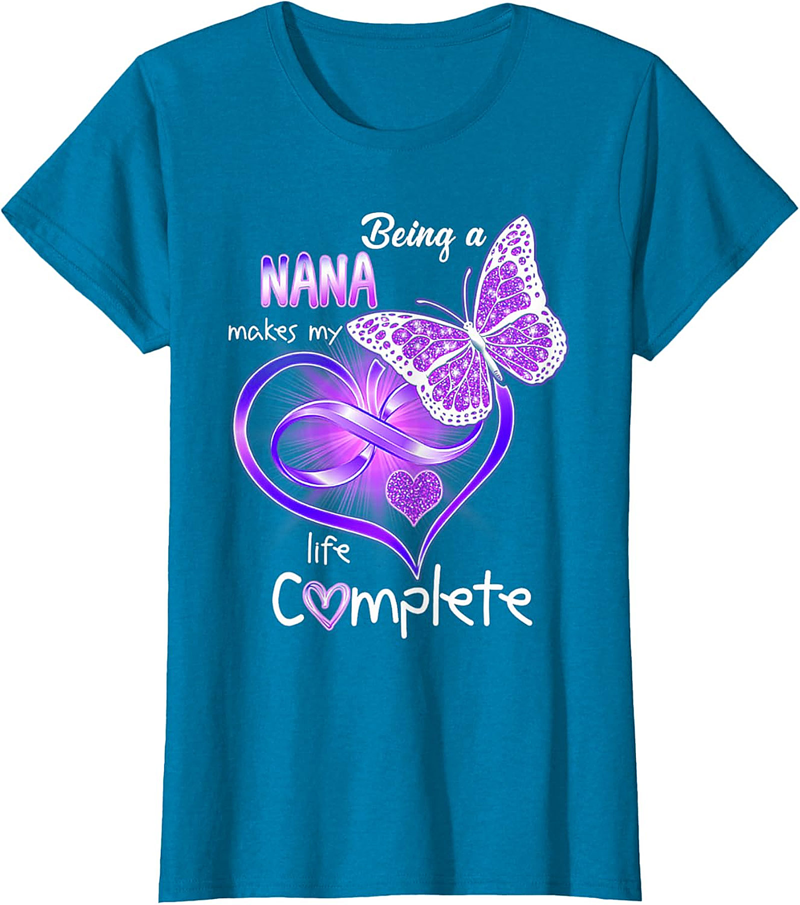 Being a Nana Makes My Life Complete T-Shirt | Butterfly Tee