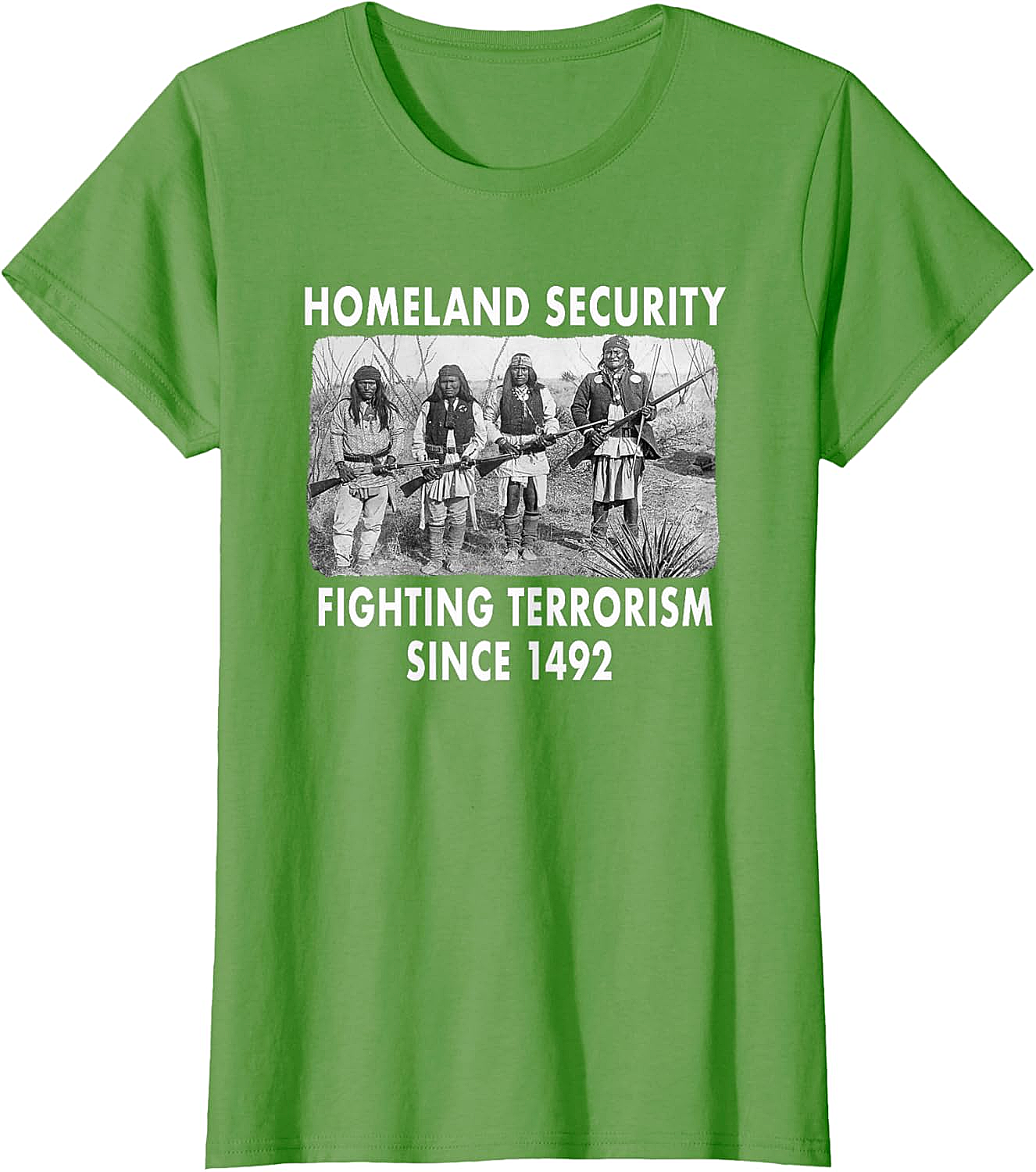 Homeland Security 1492 Native American T-shirt Graphic Tee