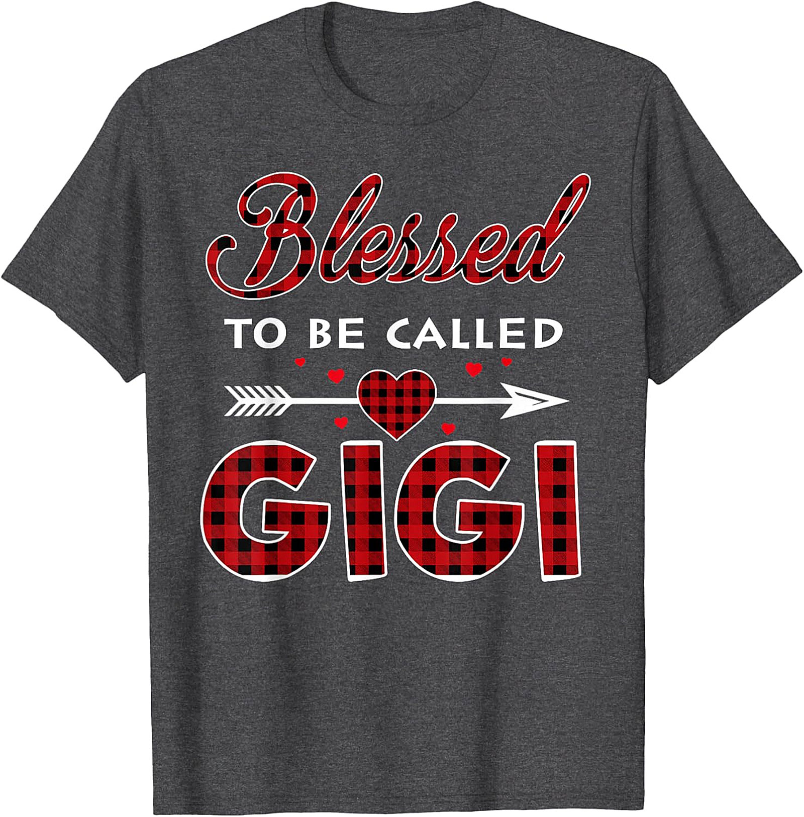 Blessed To Be Called Gigi T-shirt | Buffalo Plaid Grandma Tee