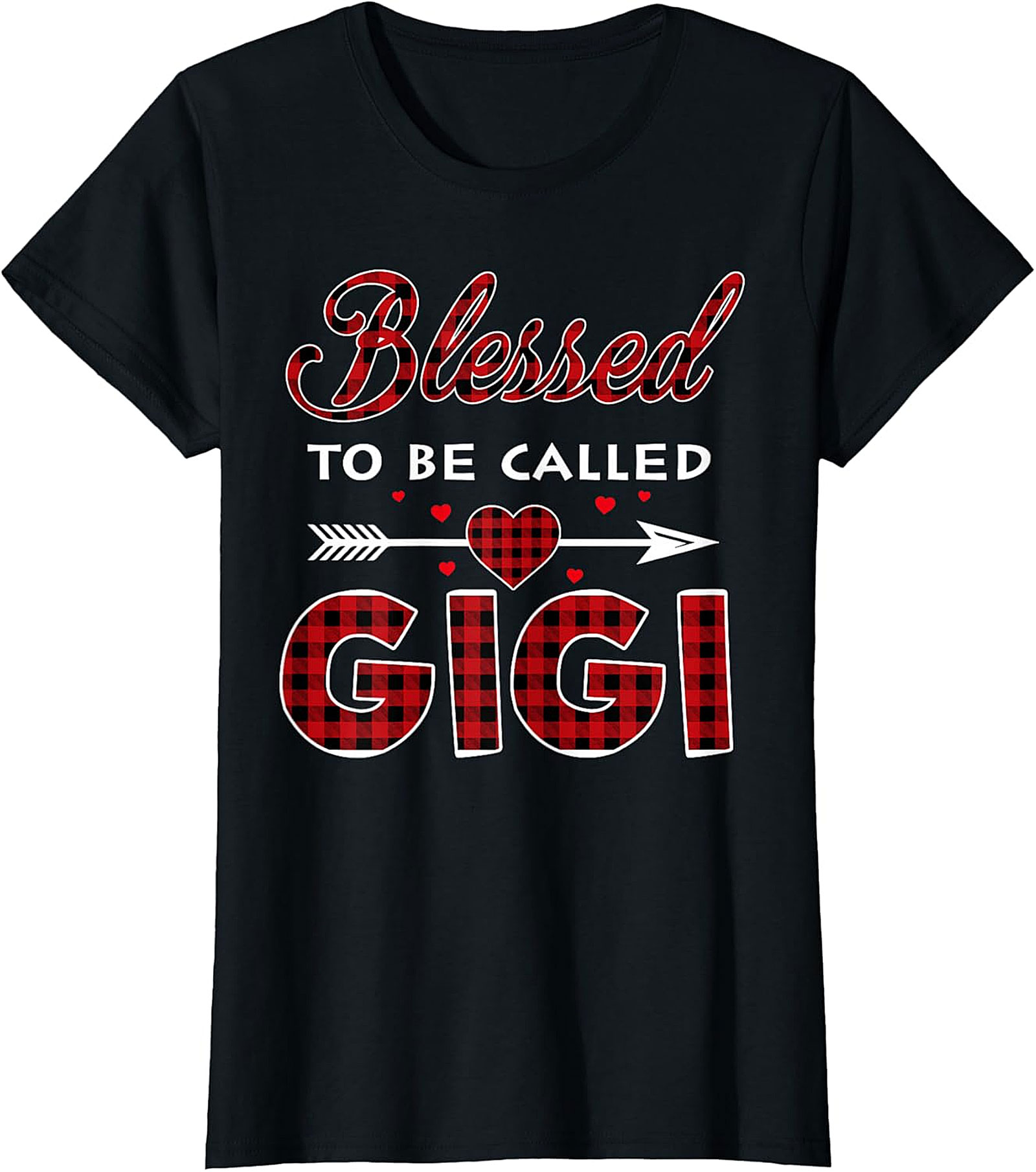 Blessed To Be Called Gigi T-shirt | Buffalo Plaid Grandma Tee