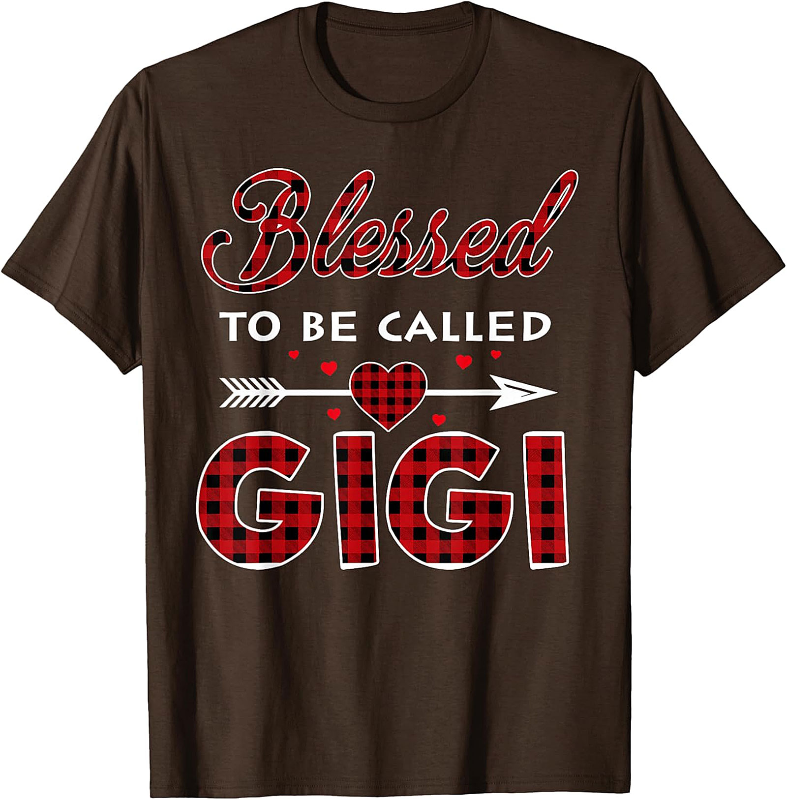 Blessed To Be Called Gigi T-shirt | Buffalo Plaid Grandma Tee