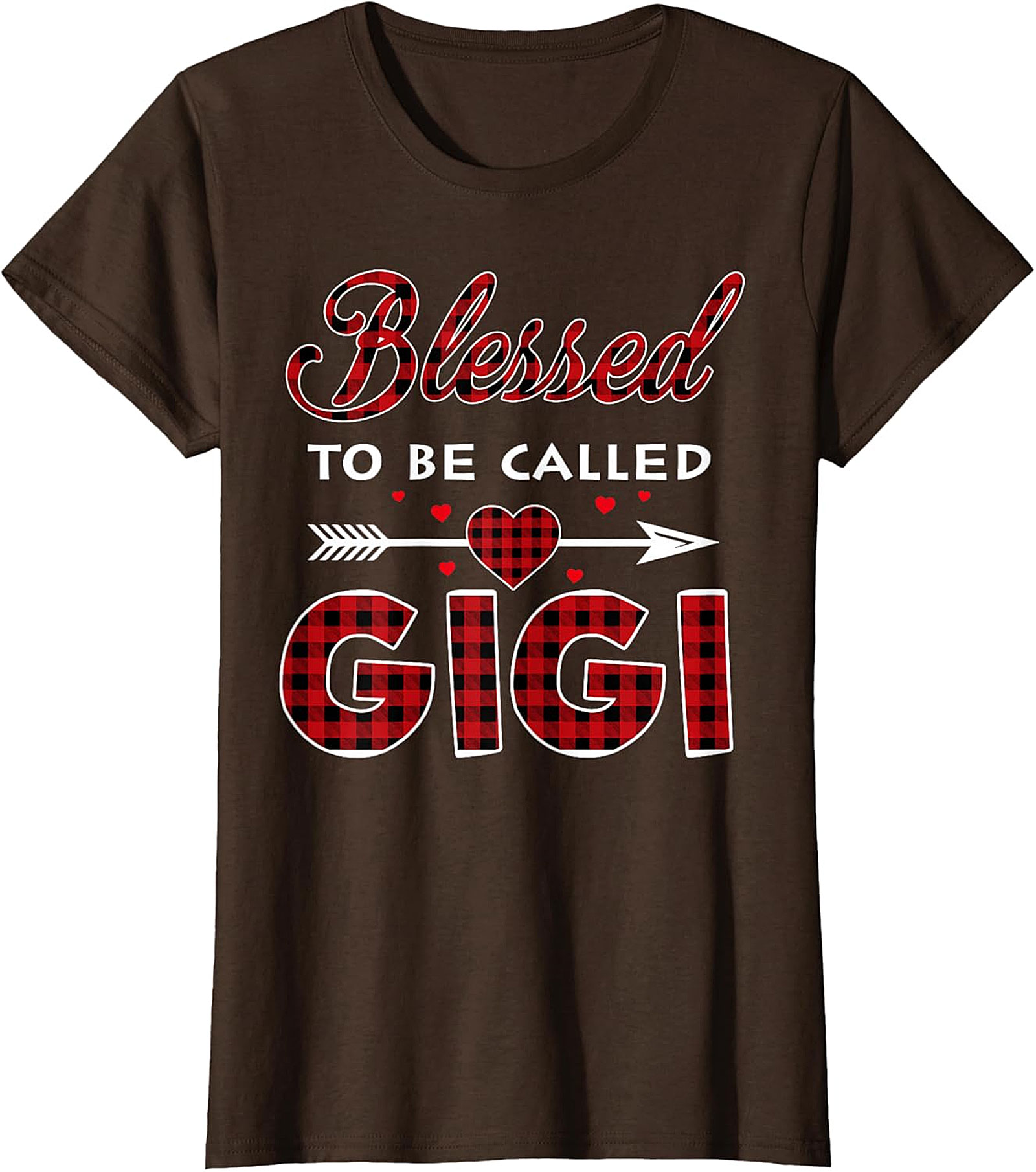 Blessed To Be Called Gigi T-shirt | Buffalo Plaid Grandma Tee
