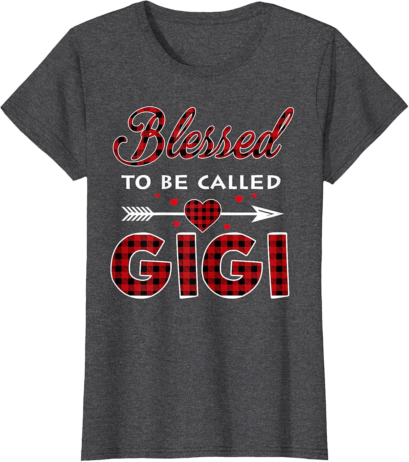 Blessed To Be Called Gigi T-shirt | Buffalo Plaid Grandma Tee