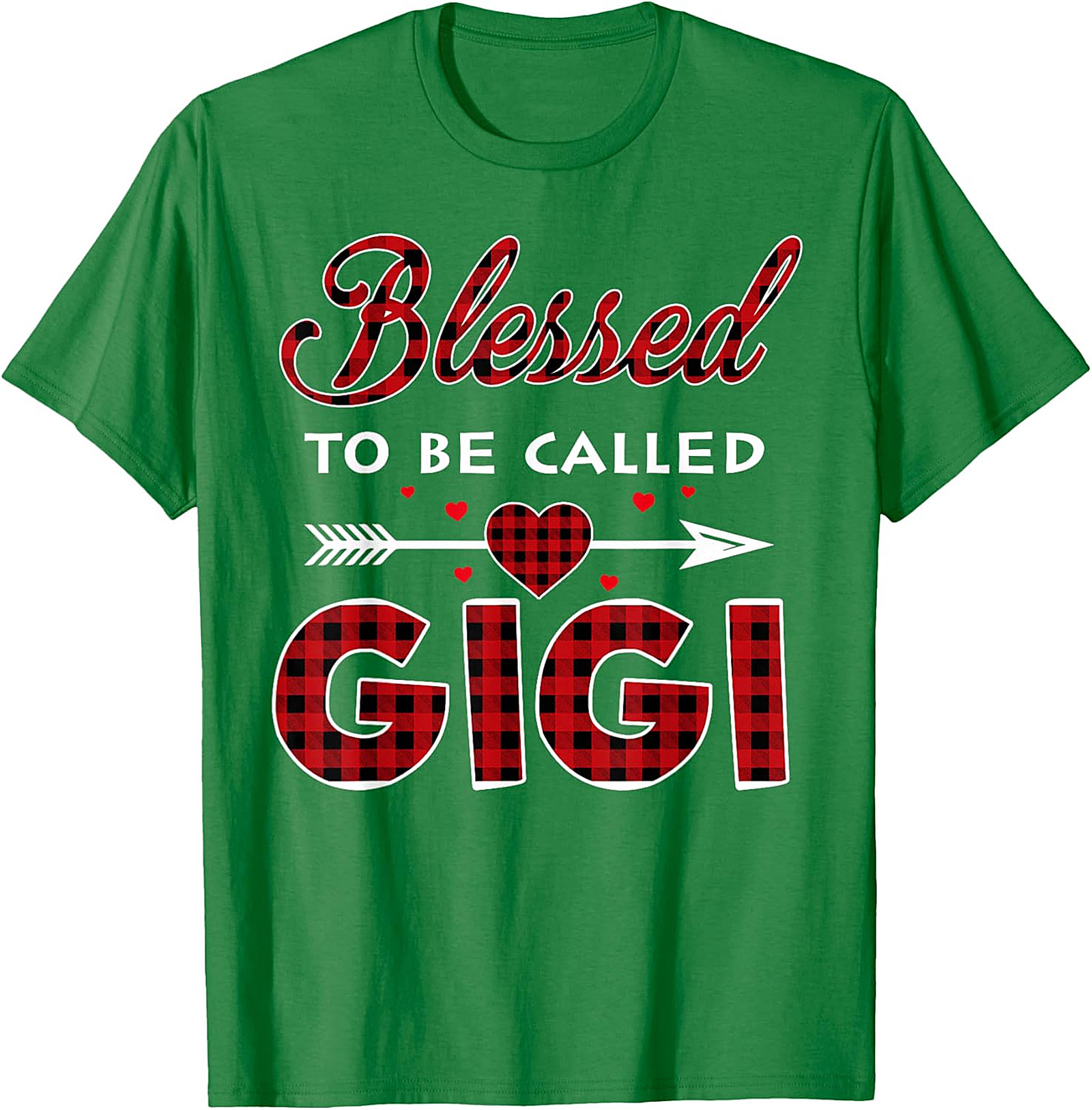 Blessed To Be Called Gigi T-shirt | Buffalo Plaid Grandma Tee
