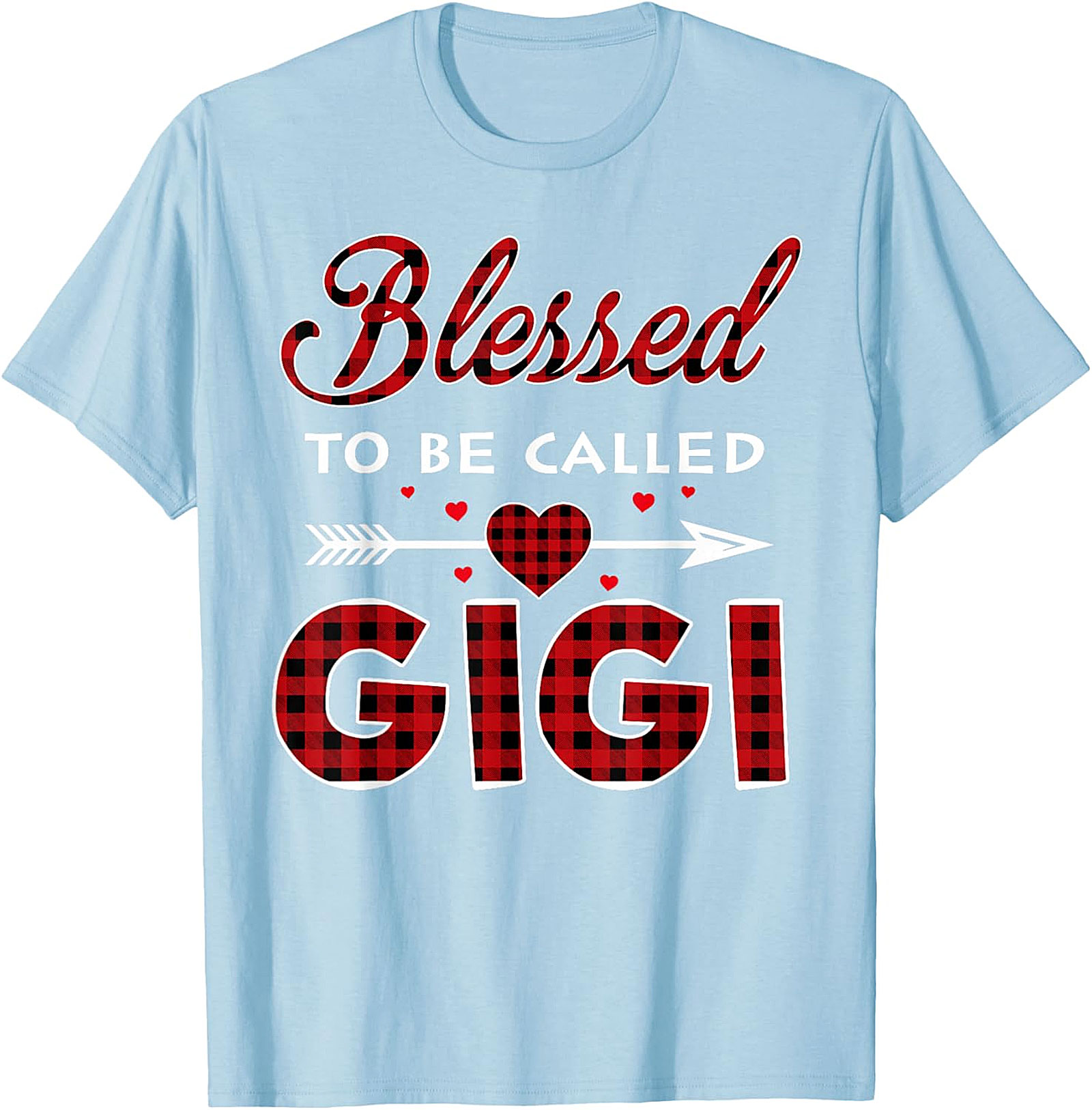 Blessed To Be Called Gigi T-shirt | Buffalo Plaid Grandma Tee