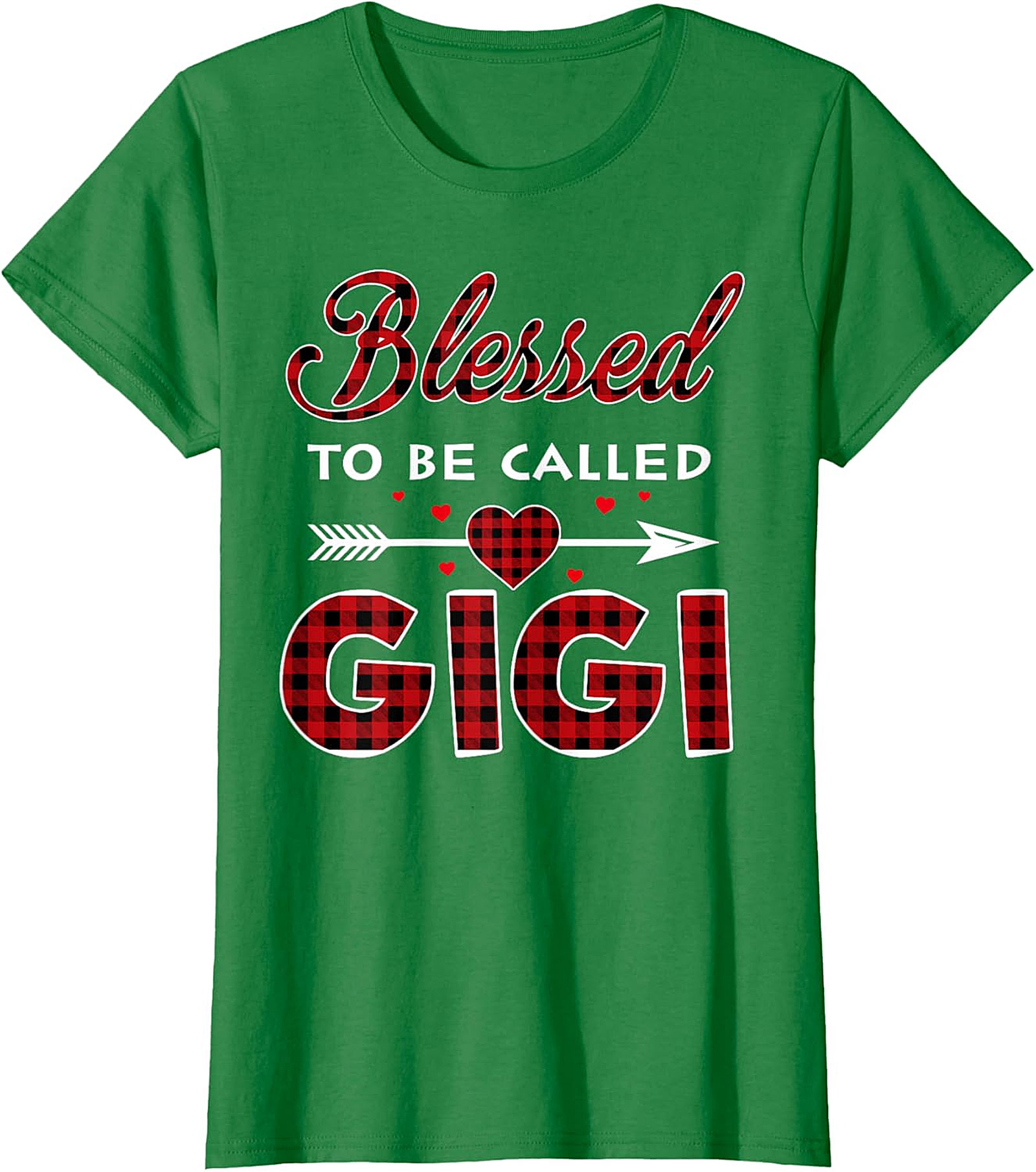Blessed To Be Called Gigi T-shirt | Buffalo Plaid Grandma Tee
