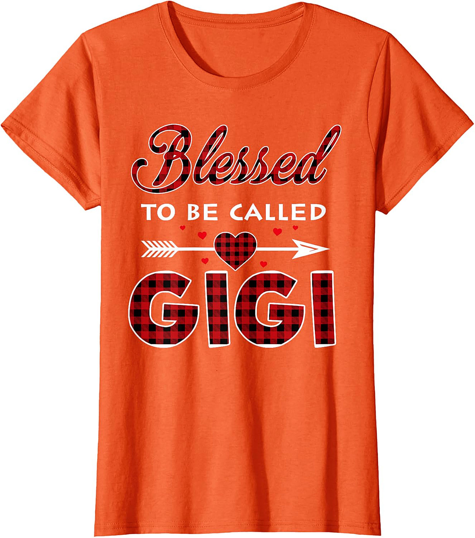 Blessed To Be Called Gigi T-shirt | Buffalo Plaid Grandma Tee