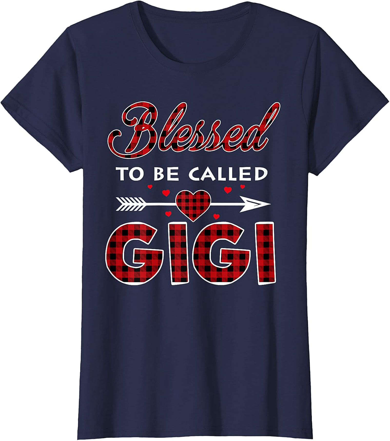 Blessed To Be Called Gigi T-shirt | Buffalo Plaid Grandma Tee