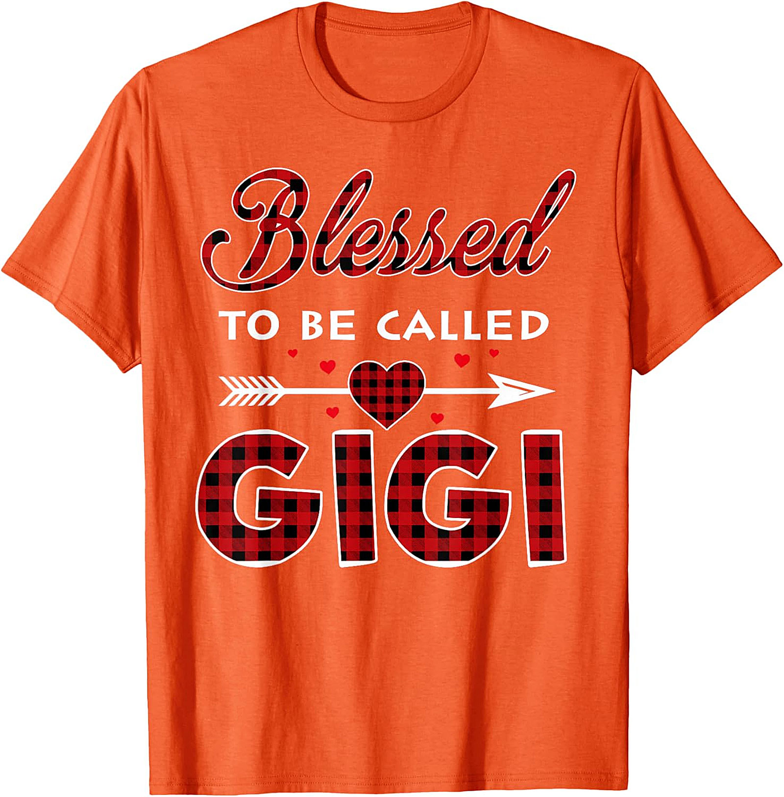Blessed To Be Called Gigi T-shirt | Buffalo Plaid Grandma Tee