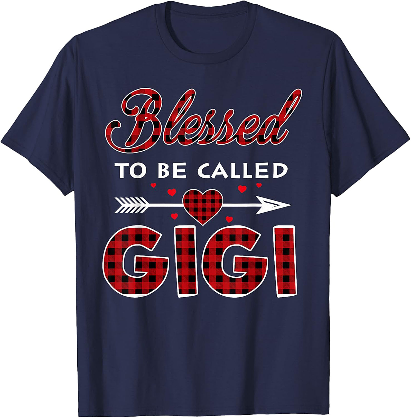 Blessed To Be Called Gigi T-shirt | Buffalo Plaid Grandma Tee