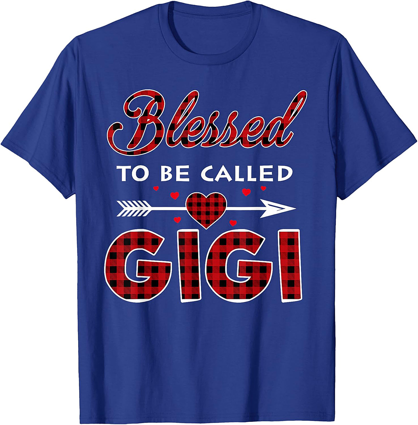 Blessed To Be Called Gigi T-shirt | Buffalo Plaid Grandma Tee