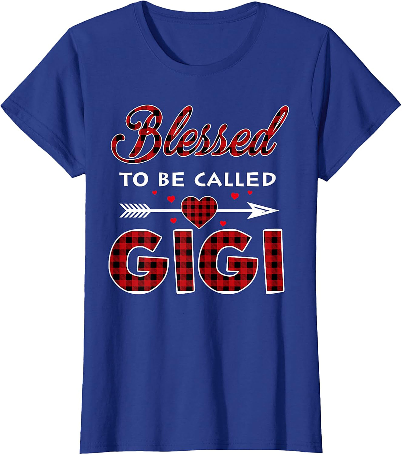 Blessed To Be Called Gigi T-shirt | Buffalo Plaid Grandma Tee