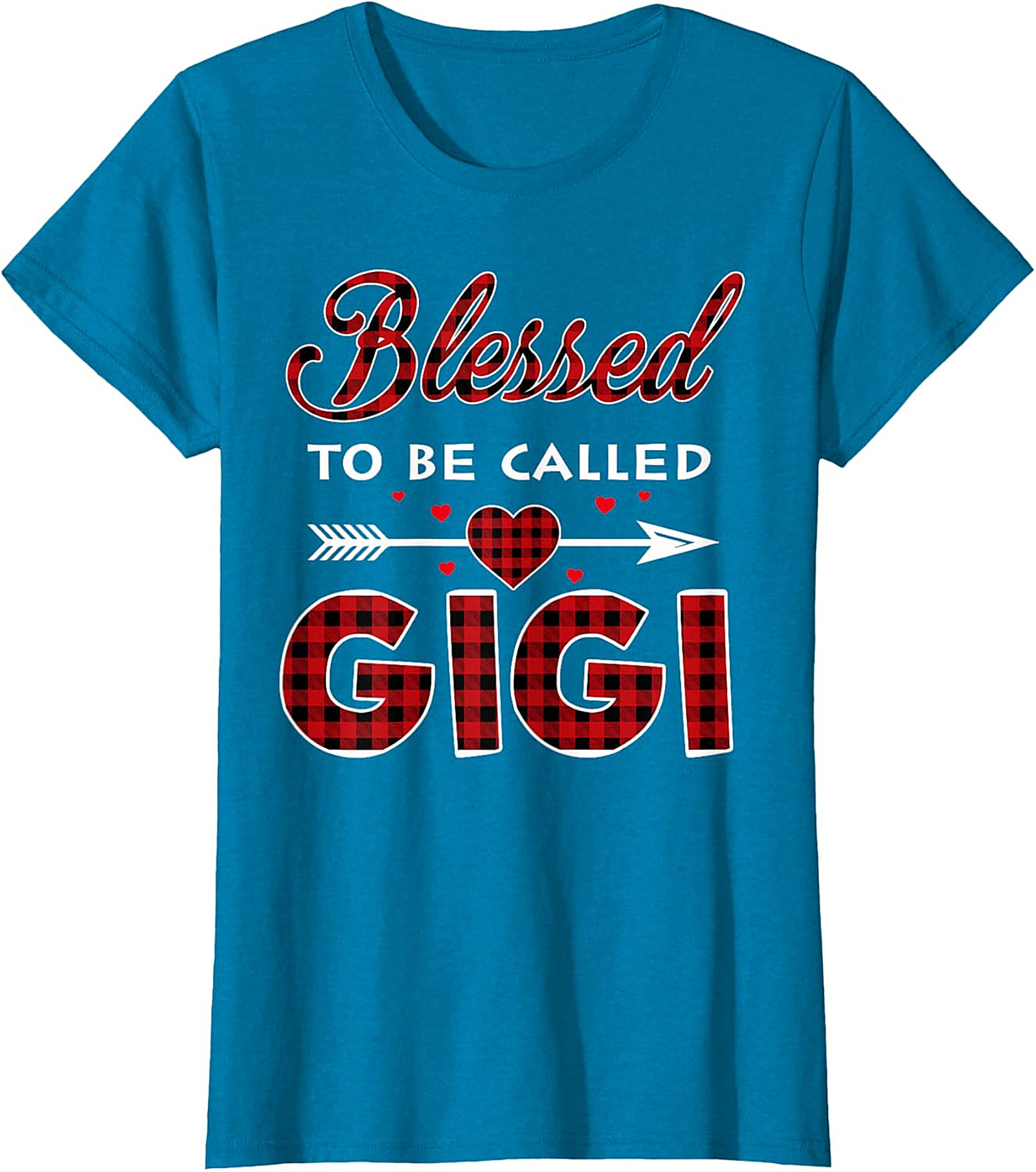 Blessed To Be Called Gigi T-shirt | Buffalo Plaid Grandma Tee