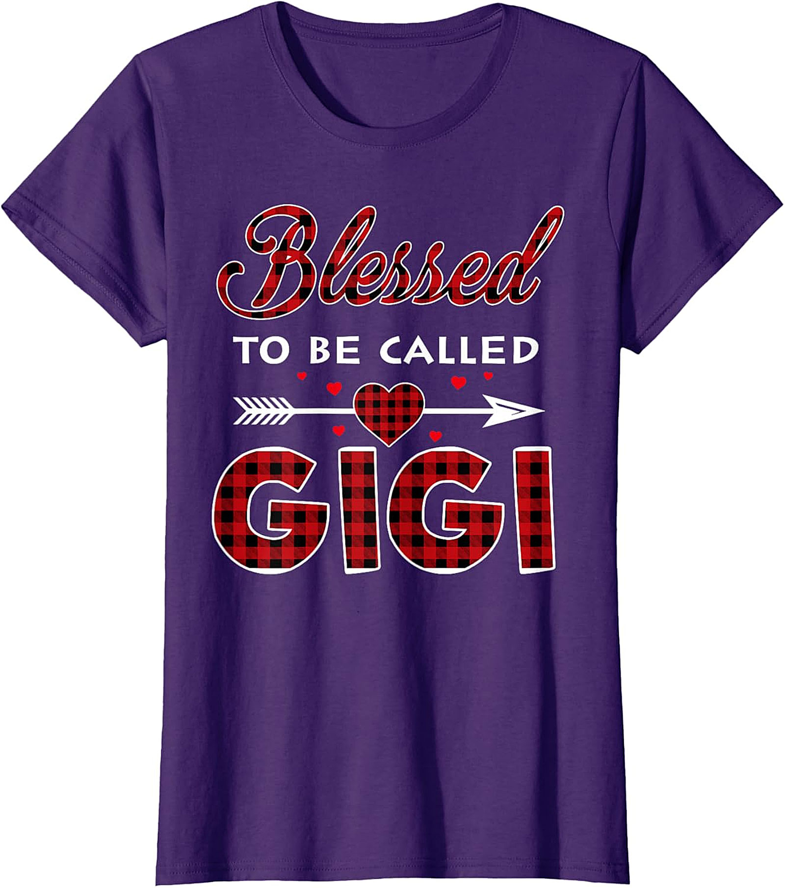 Blessed To Be Called Gigi T-shirt | Buffalo Plaid Grandma Tee