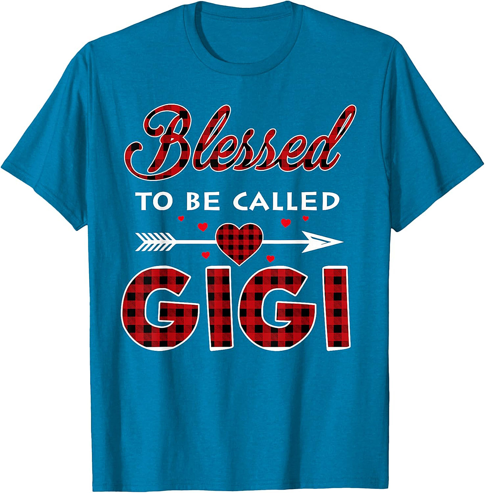 Blessed To Be Called Gigi T-shirt | Buffalo Plaid Grandma Tee