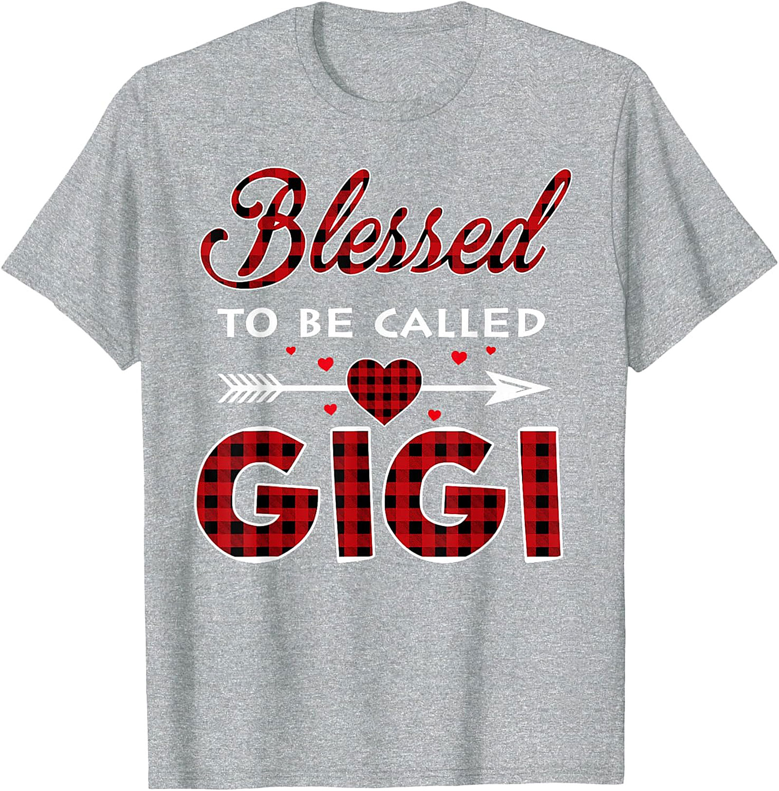 Blessed To Be Called Gigi T-shirt | Buffalo Plaid Grandma Tee