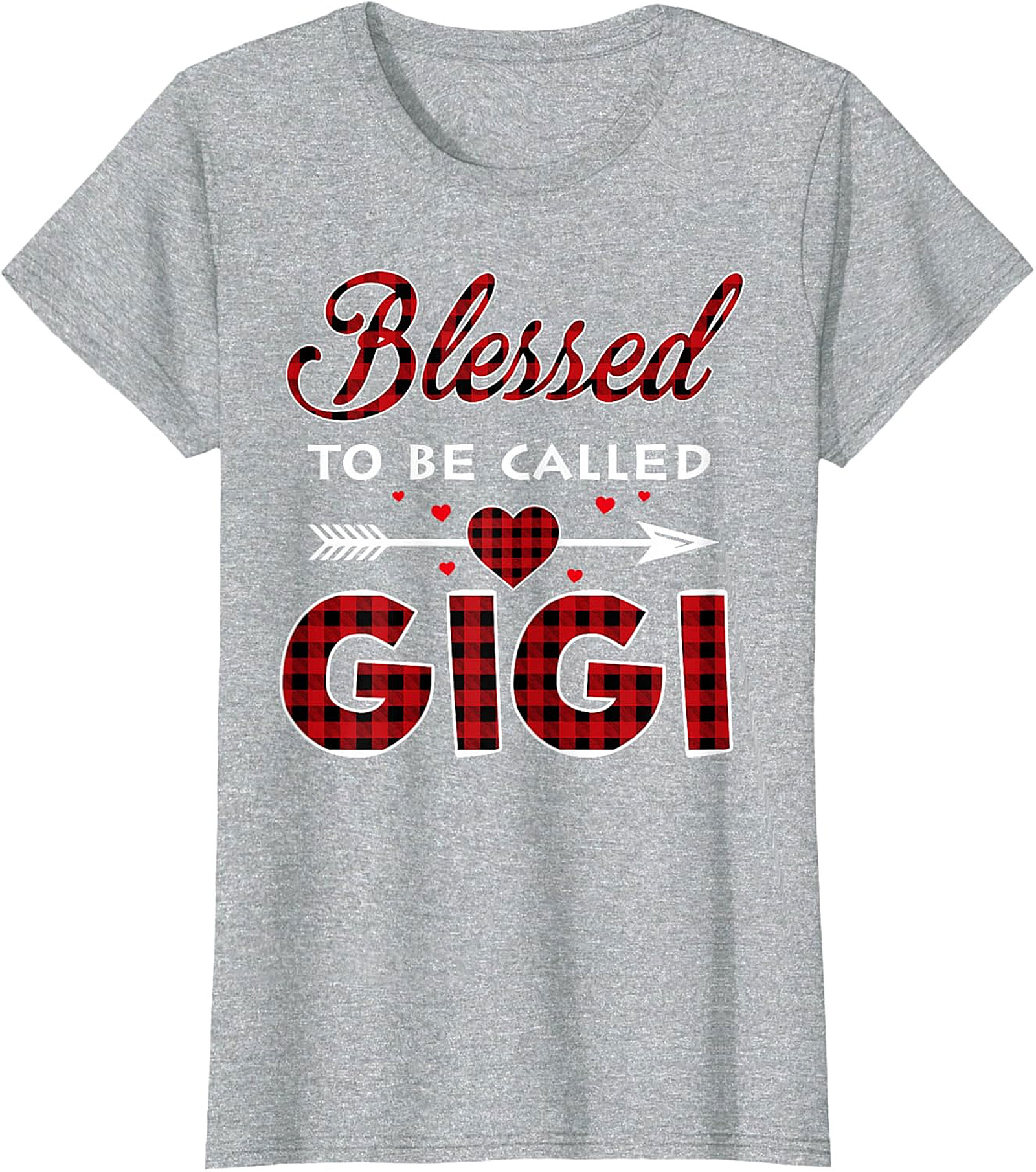 Blessed To Be Called Gigi T-shirt | Buffalo Plaid Grandma Tee