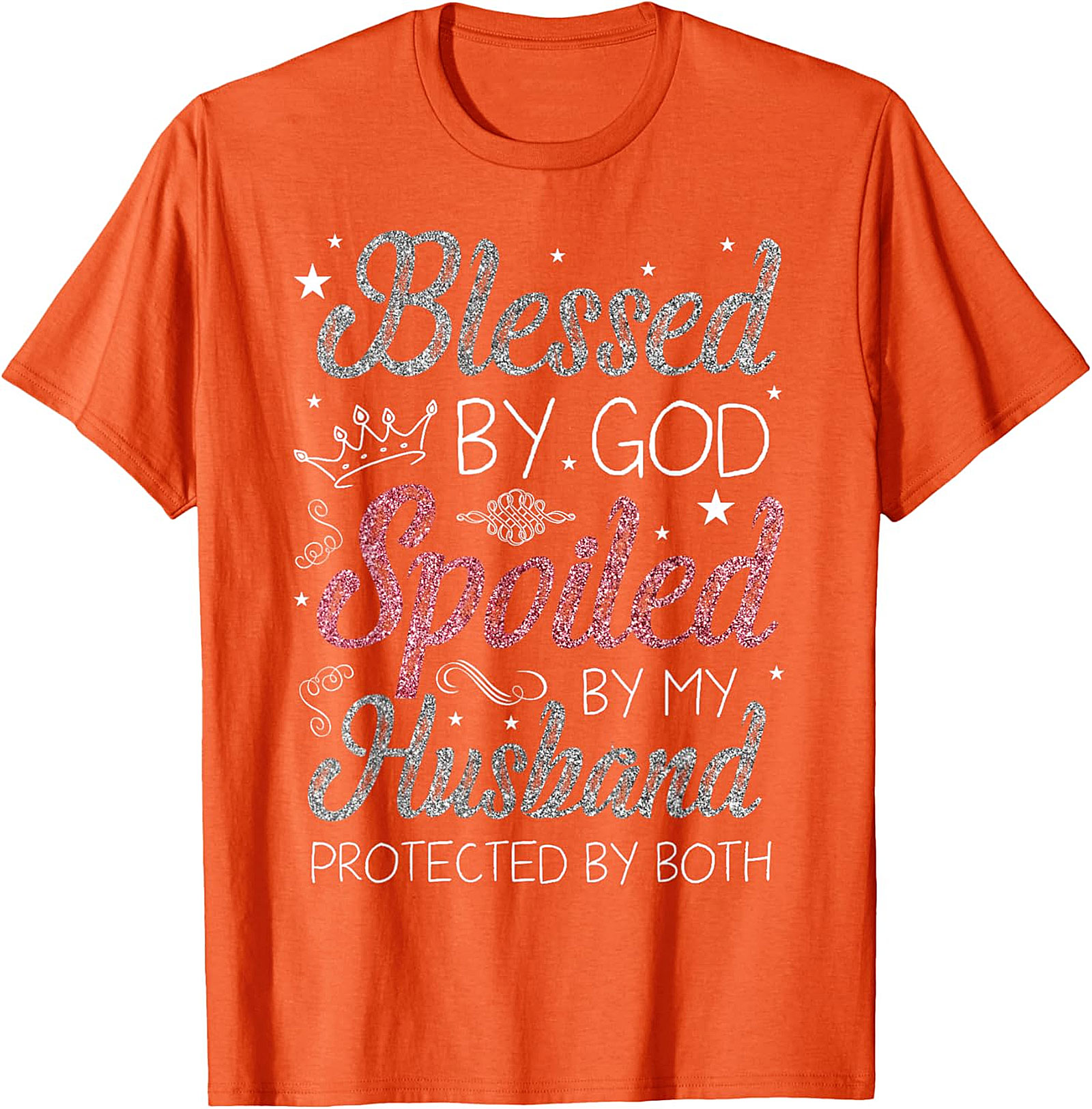 Blessed By God Spoiled By Husband T-Shirt | Christian Wife Tee