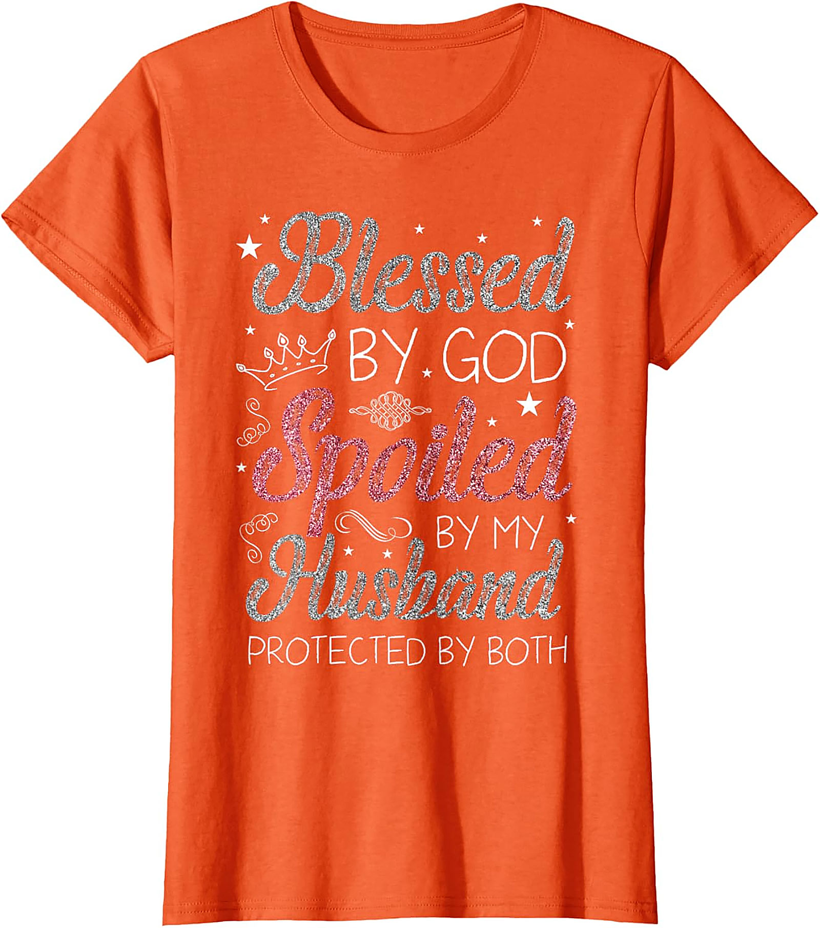 Blessed By God Spoiled By Husband T-Shirt | Christian Wife Tee