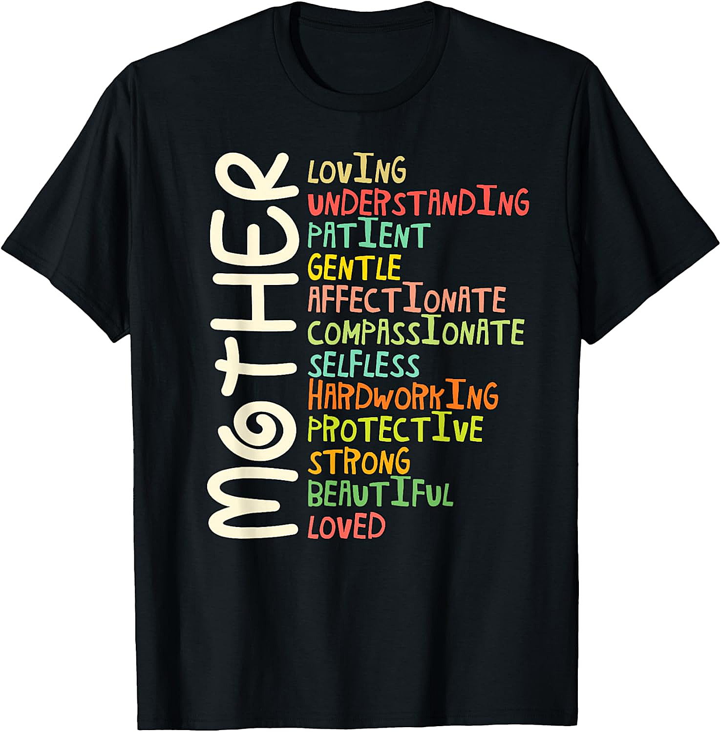 Mother Graphic Tee Vintage Adjectives Unisex T-Shirt