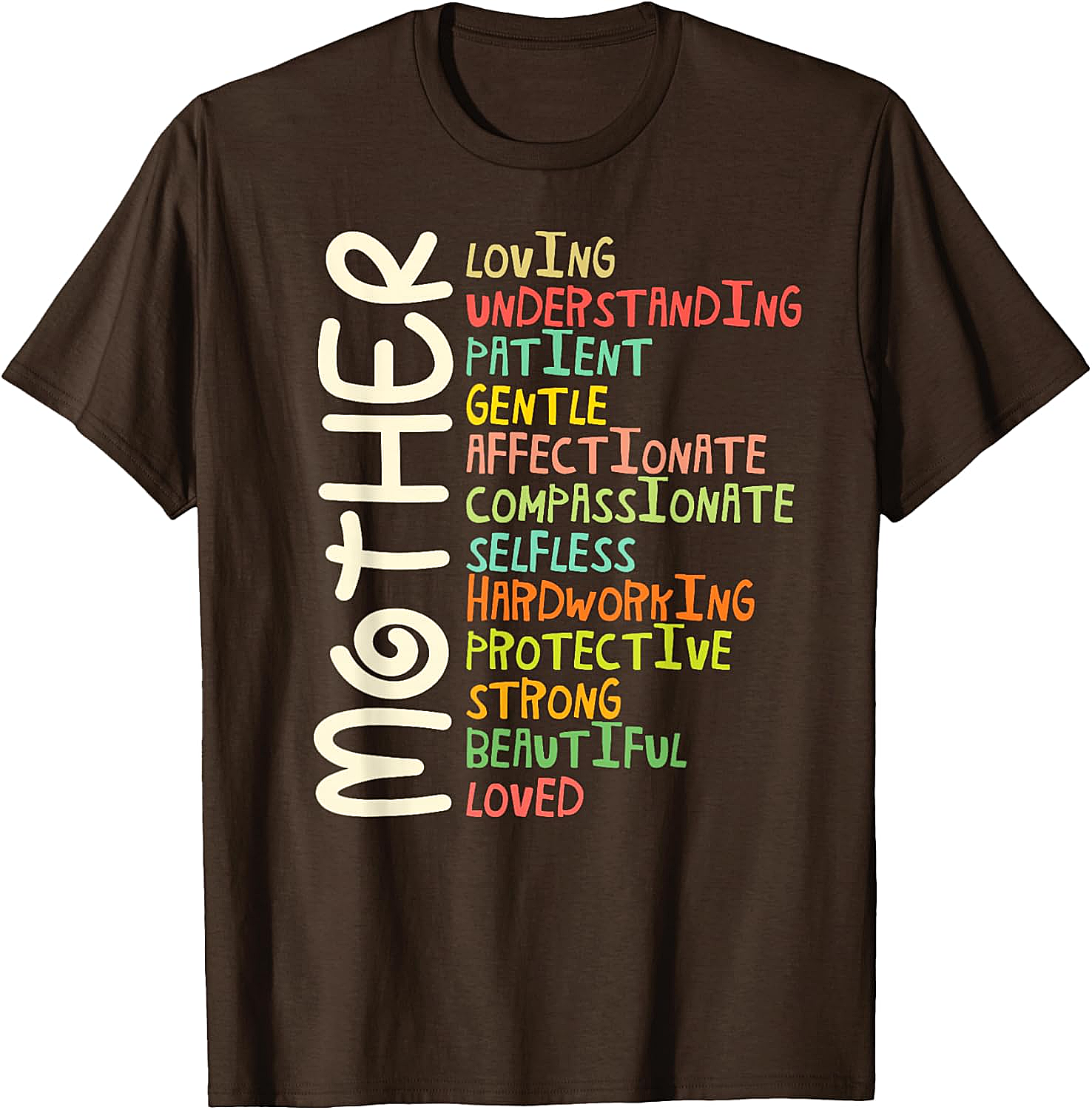 Mother Graphic Tee Vintage Adjectives Unisex T-Shirt