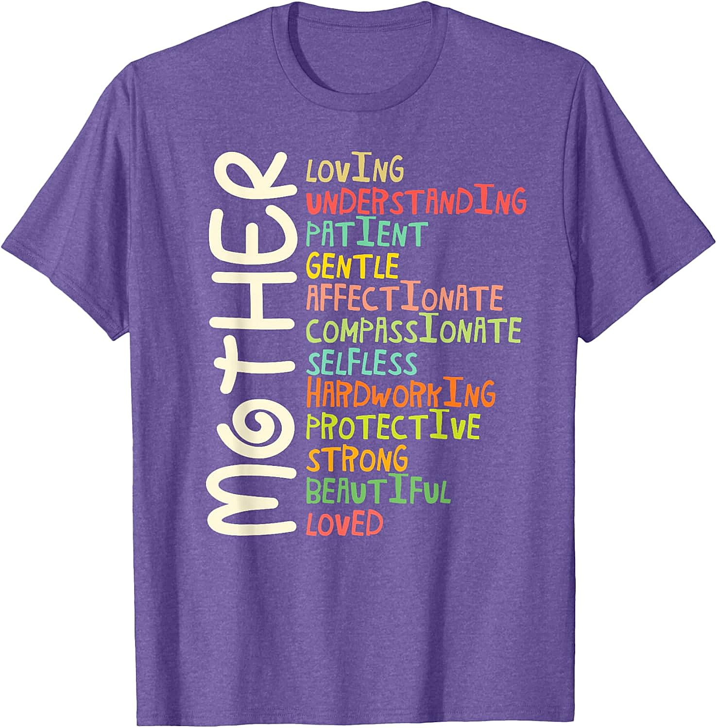  Mother Graphic Tee Vintage Adjectives Unisex T-Shirt