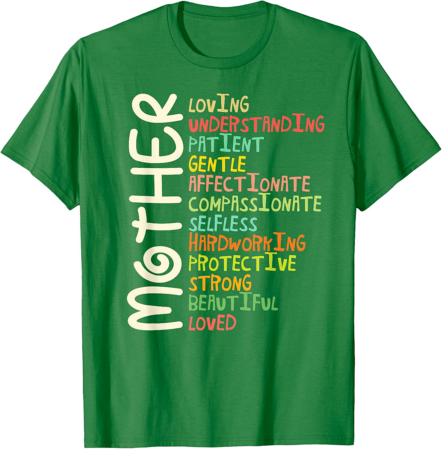  Mother Graphic Tee Vintage Adjectives Unisex T-Shirt