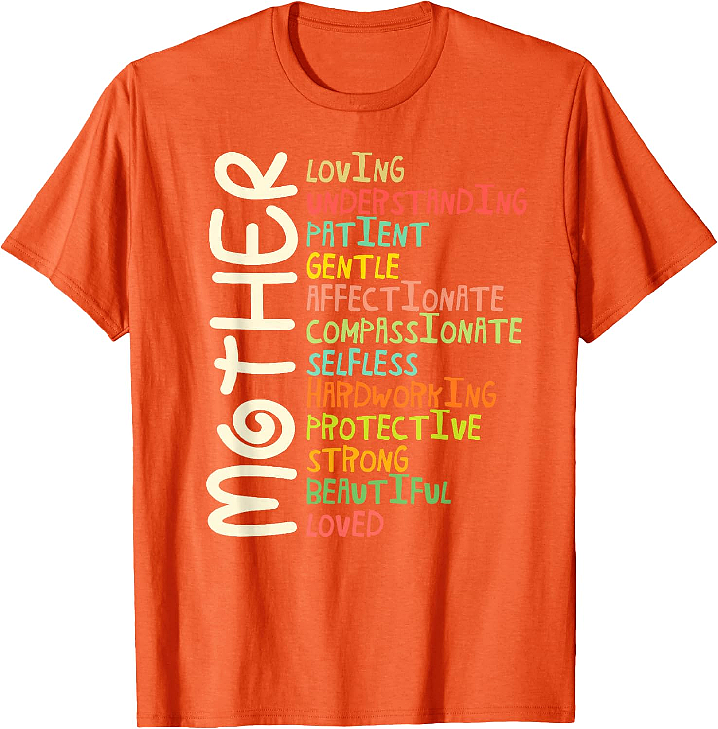  Mother Graphic Tee Vintage Adjectives Unisex T-Shirt