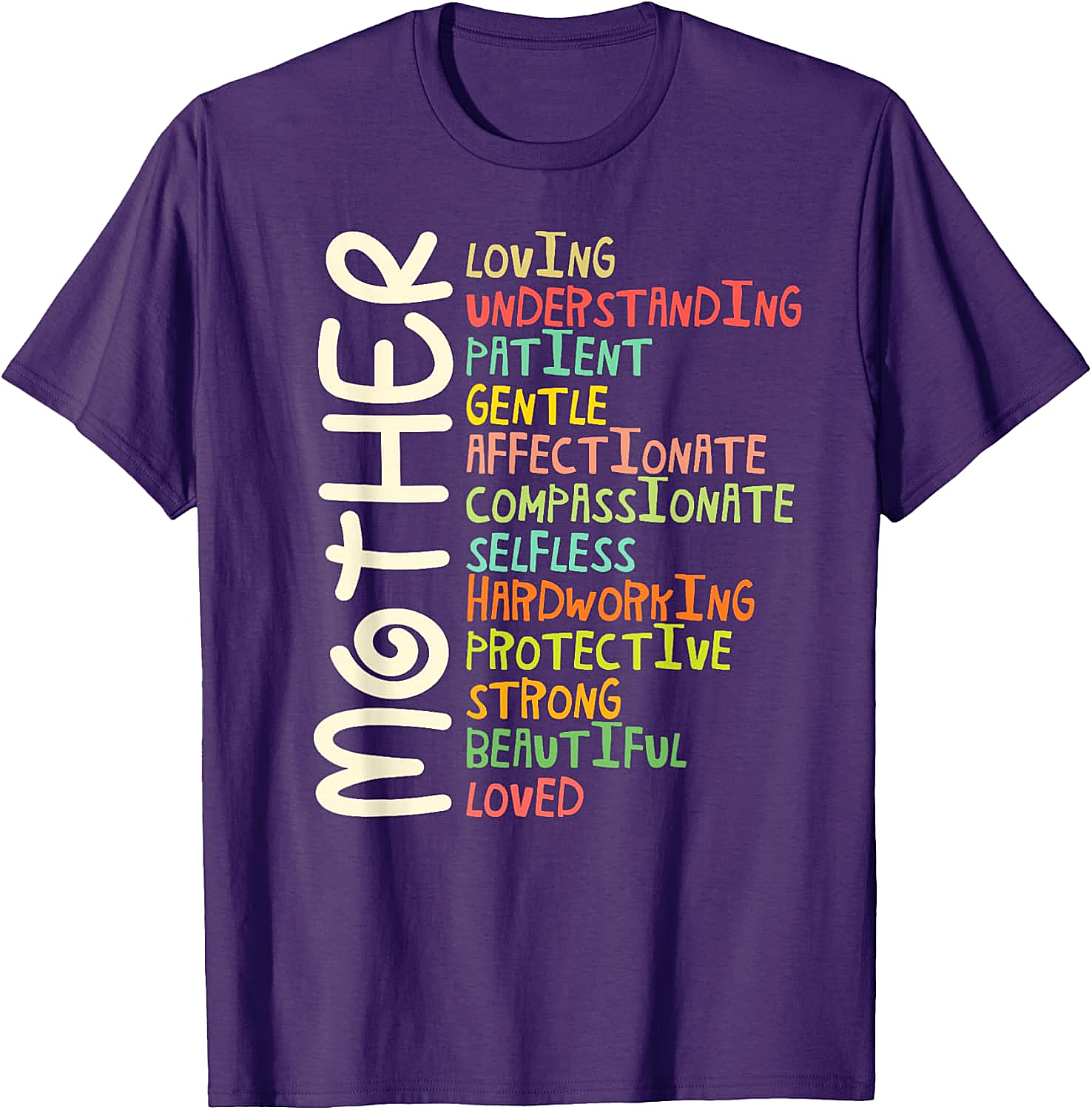  Mother Graphic Tee Vintage Adjectives Unisex T-Shirt