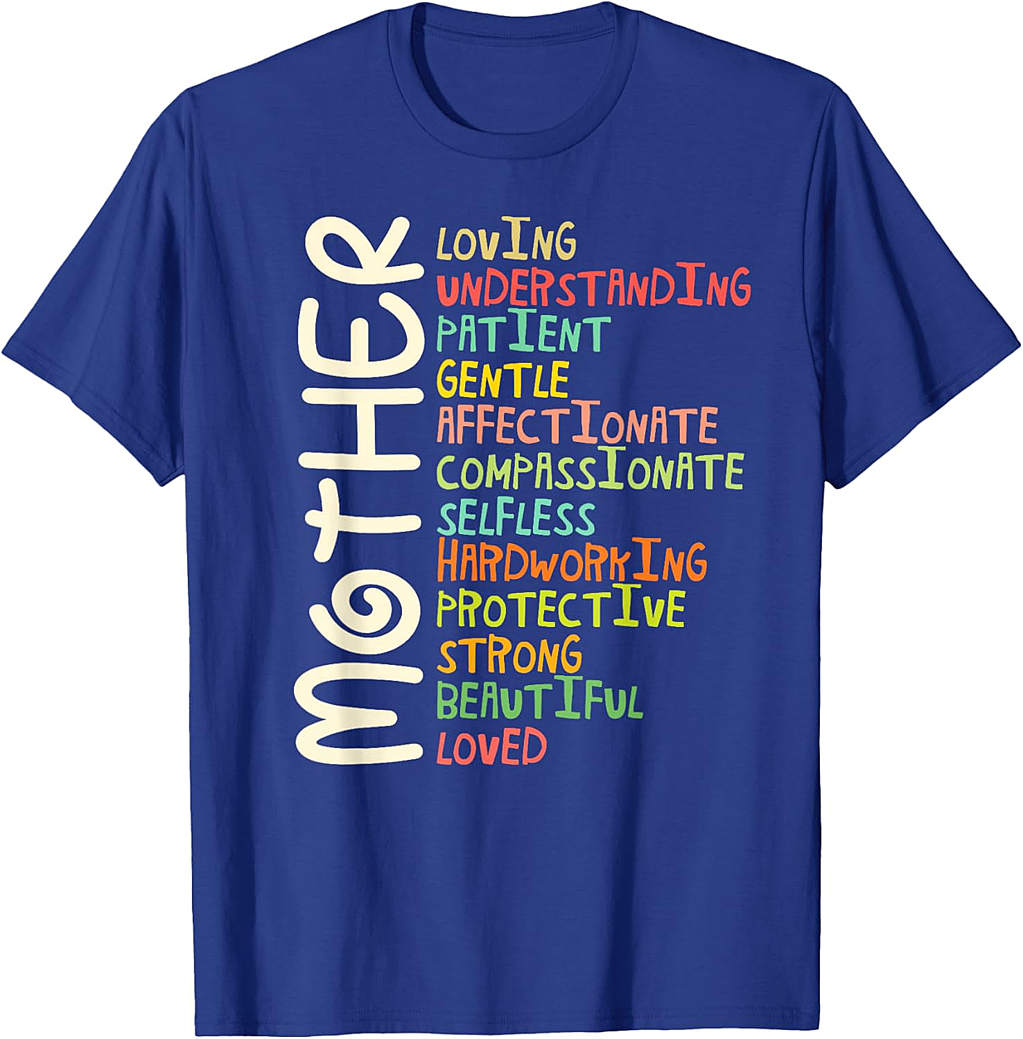  Mother Graphic Tee Vintage Adjectives Unisex T-Shirt