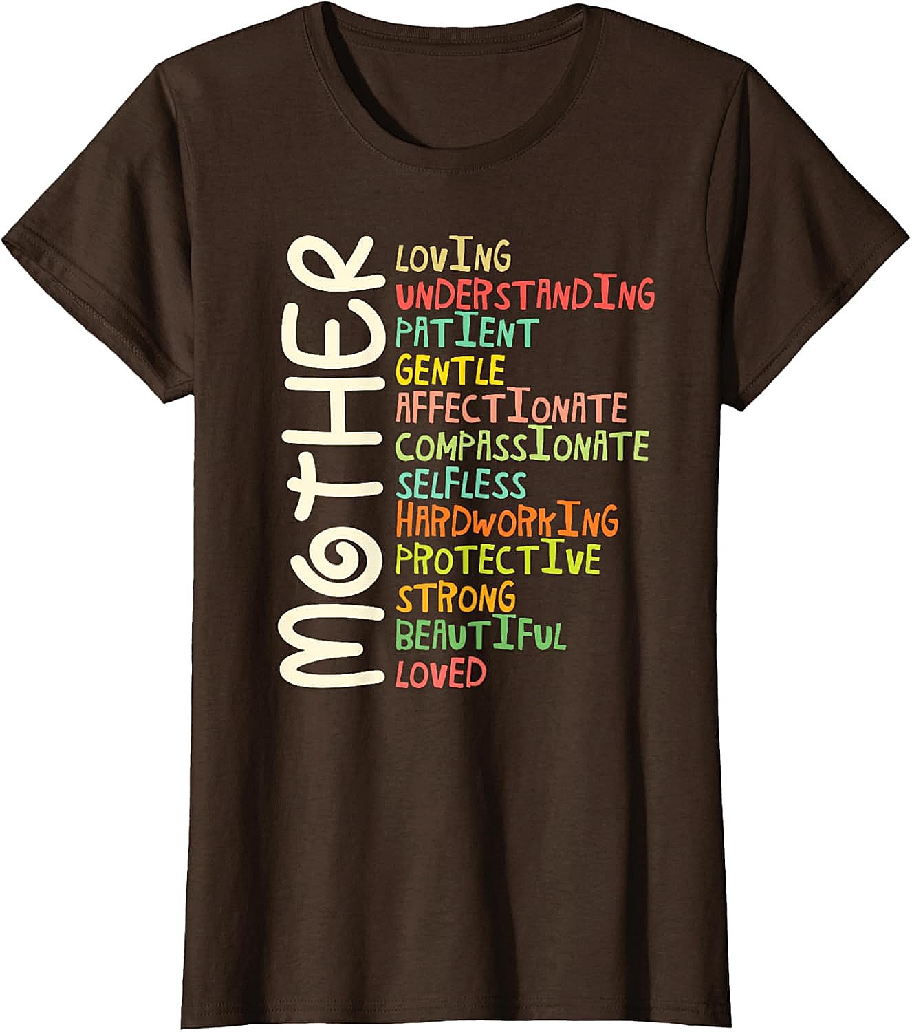  Mother Graphic Tee Vintage Adjectives Unisex T-Shirt