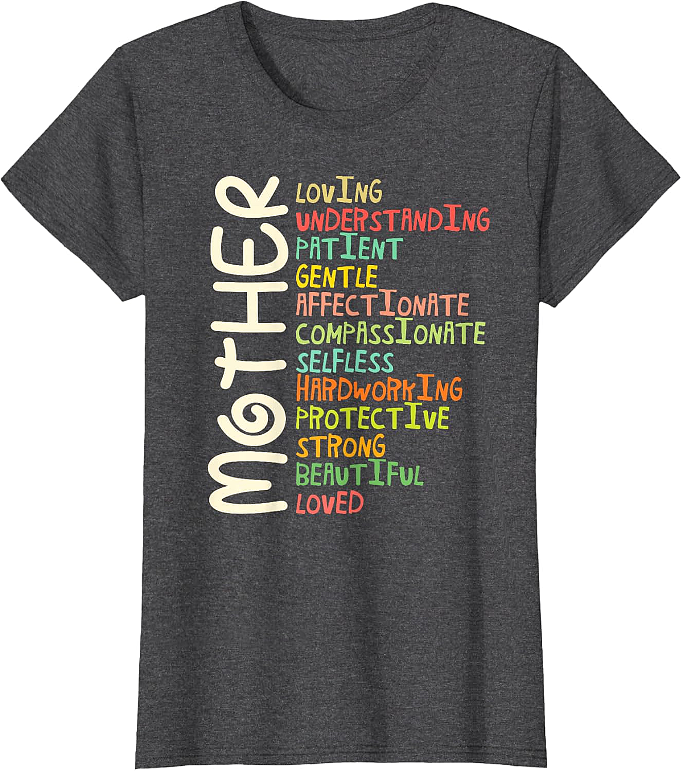  Mother Graphic Tee Vintage Adjectives Unisex T-Shirt