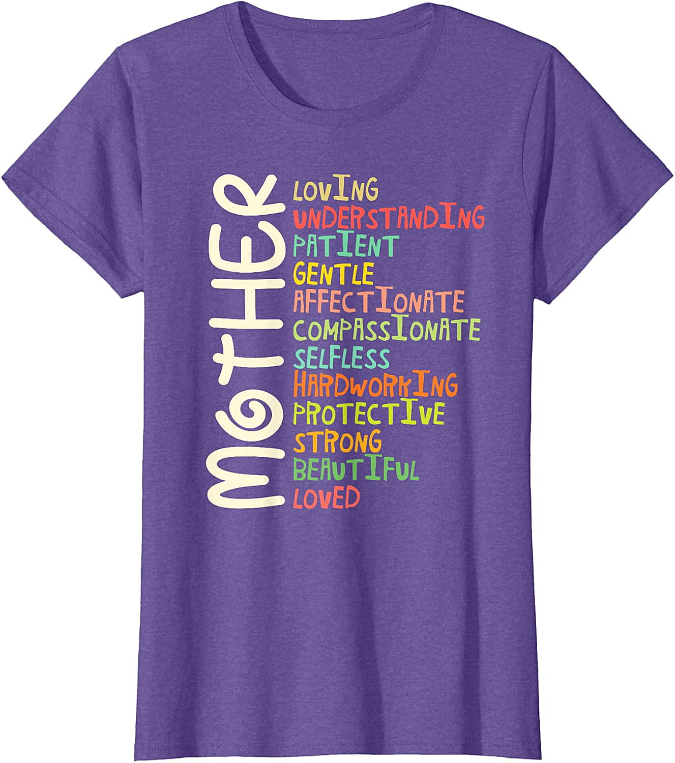  Mother Graphic Tee Vintage Adjectives Unisex T-Shirt