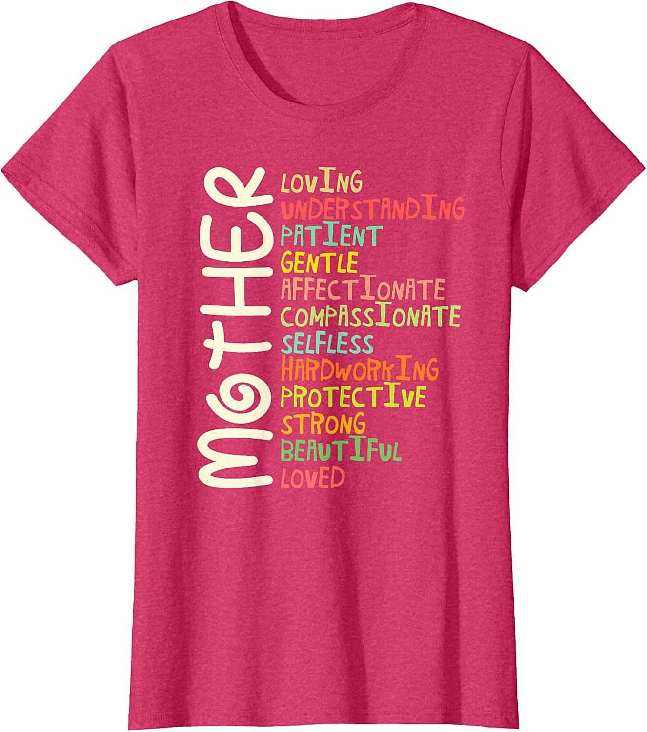  Mother Graphic Tee Vintage Adjectives Unisex T-Shirt