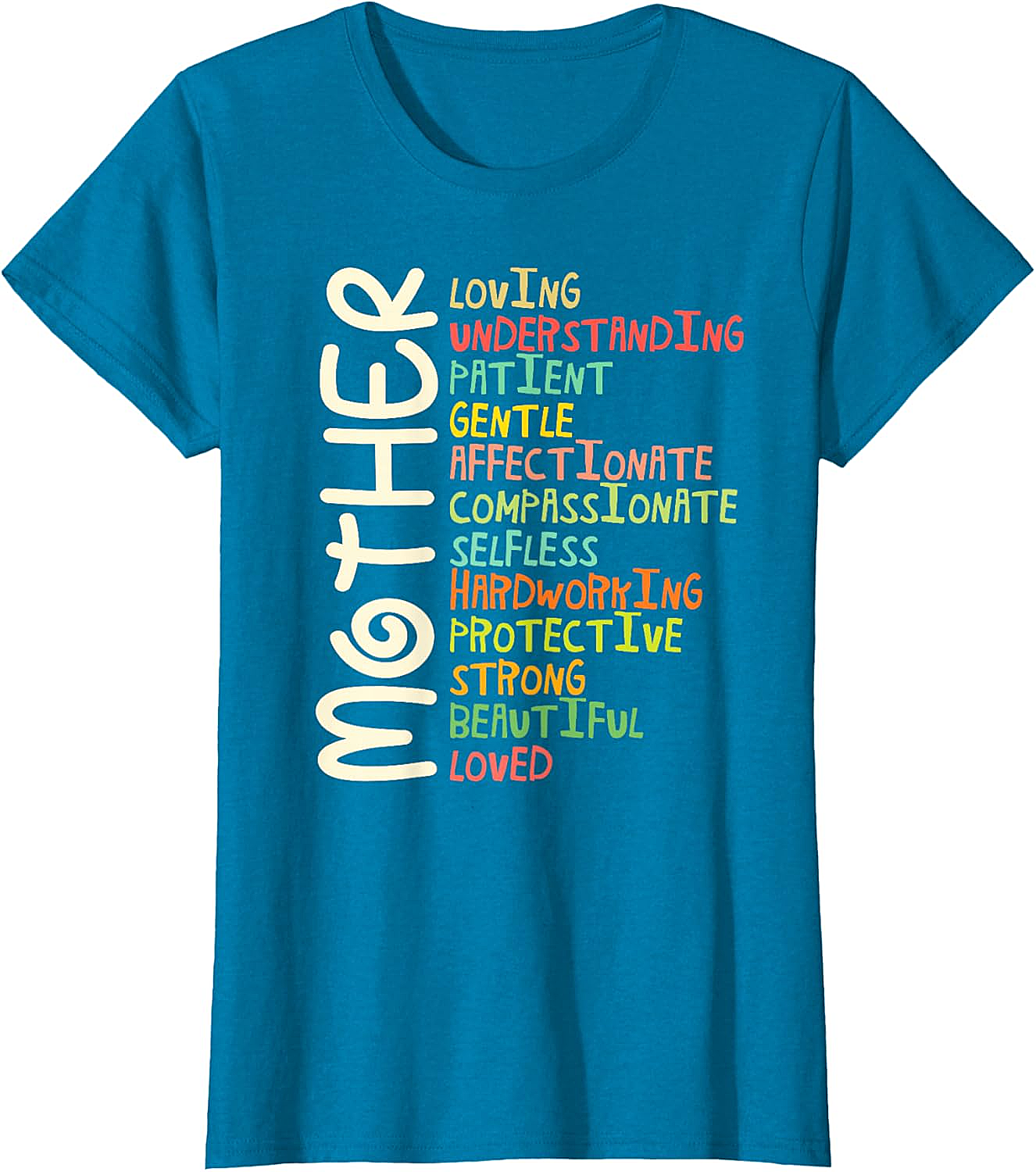  Mother Graphic Tee Vintage Adjectives Unisex T-Shirt