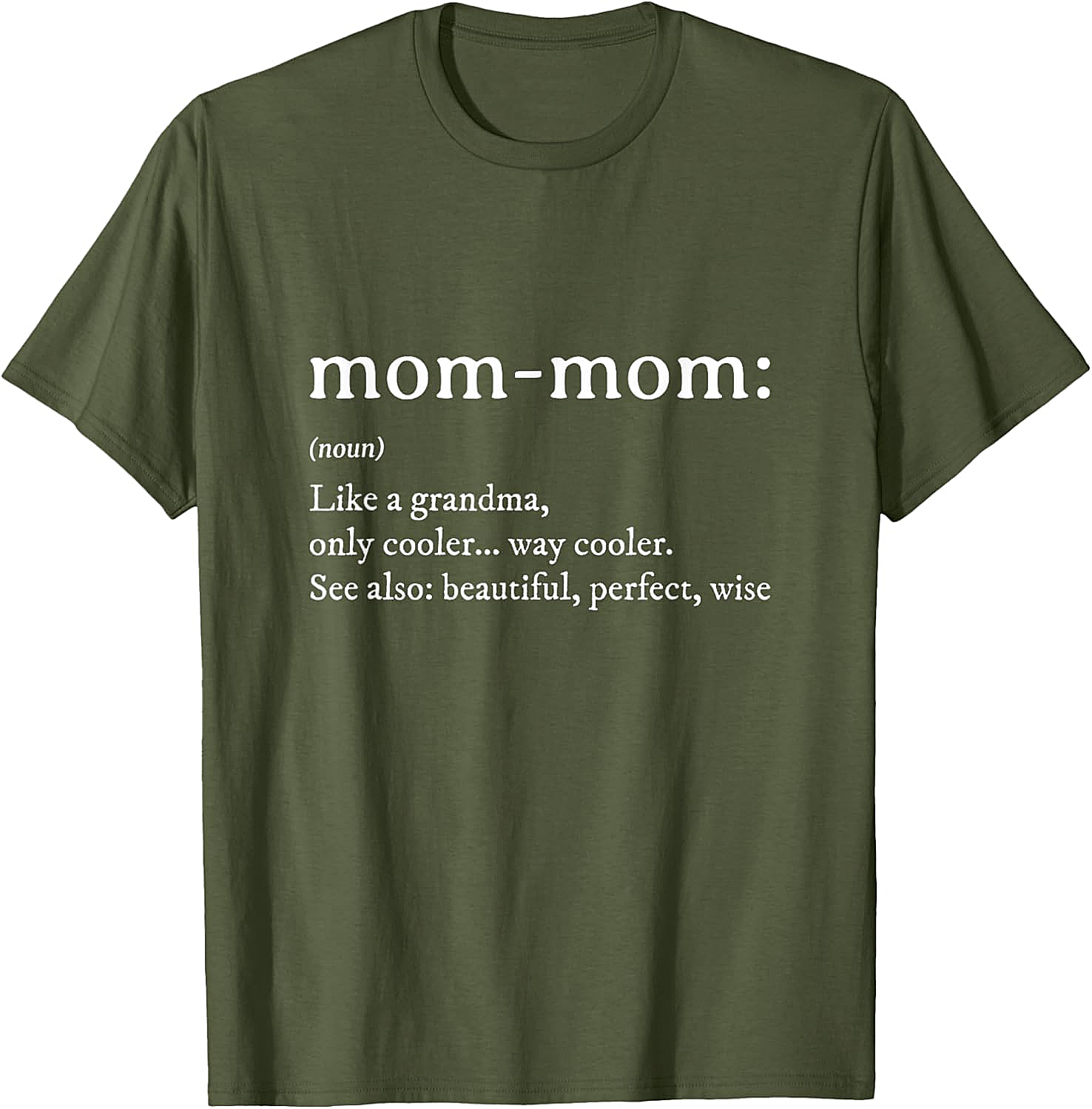 Mom-Mom Definition T-Shirt Funny Grandma Graphic Tee