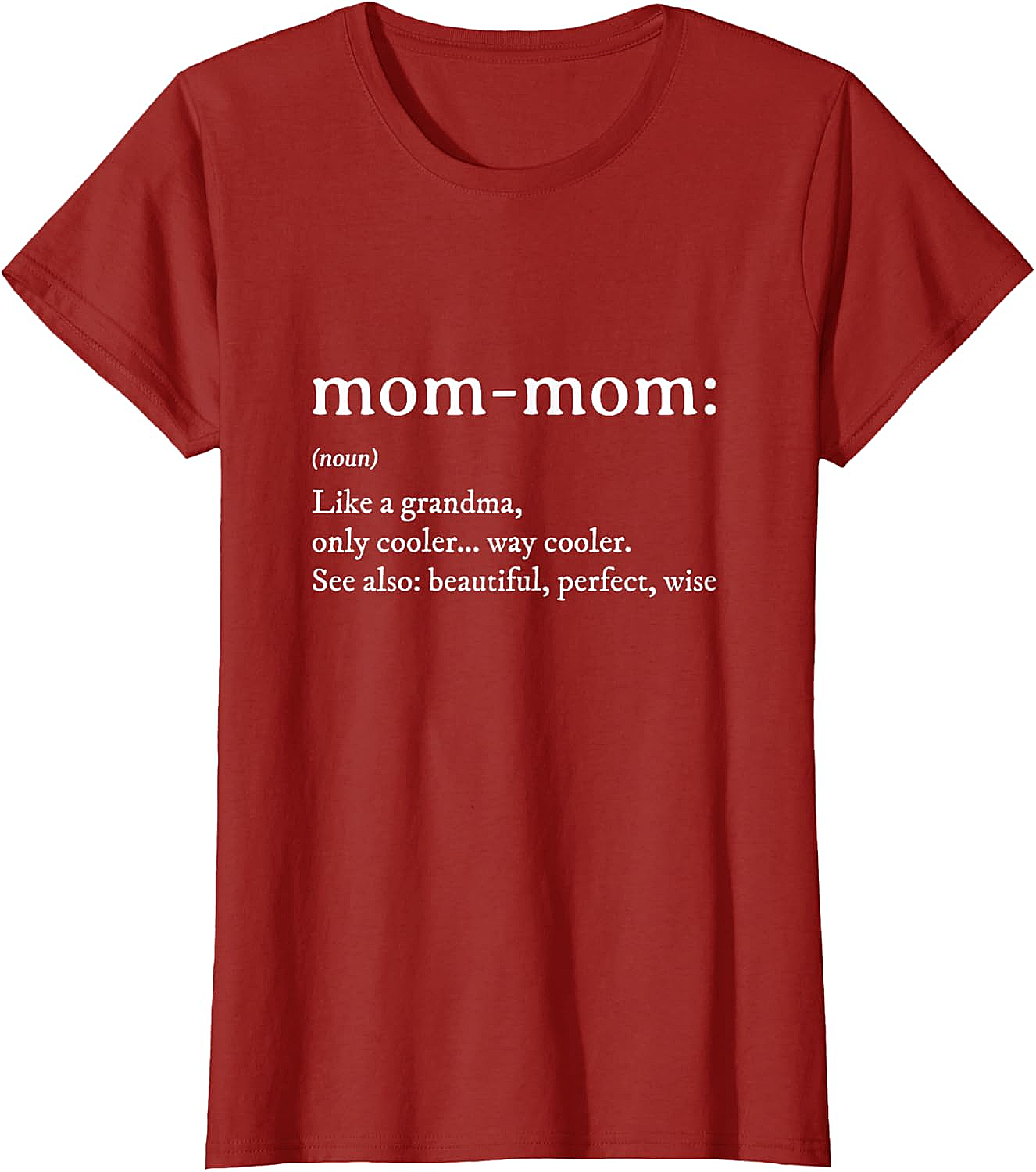 Mom-Mom Definition T-Shirt Funny Grandma Graphic Tee