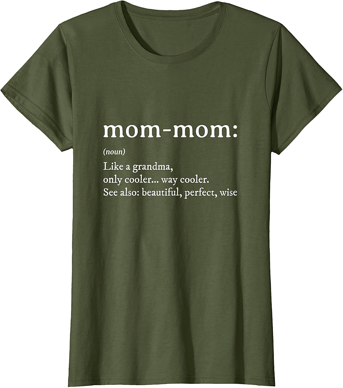 Mom-Mom Definition T-Shirt Funny Grandma Graphic Tee