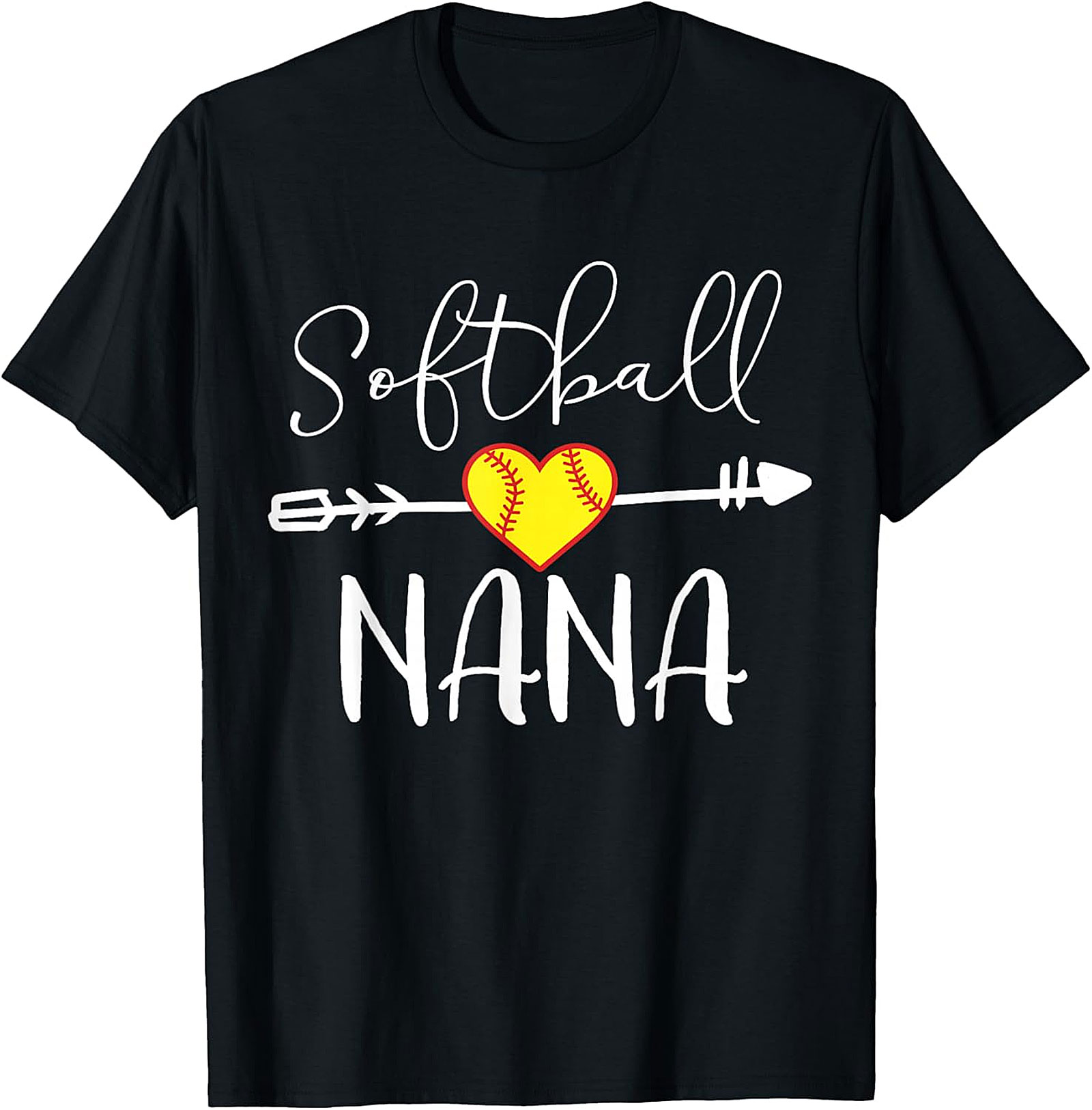 Softball Nana T-shirt | Cute Graphic Tee for Grandmas