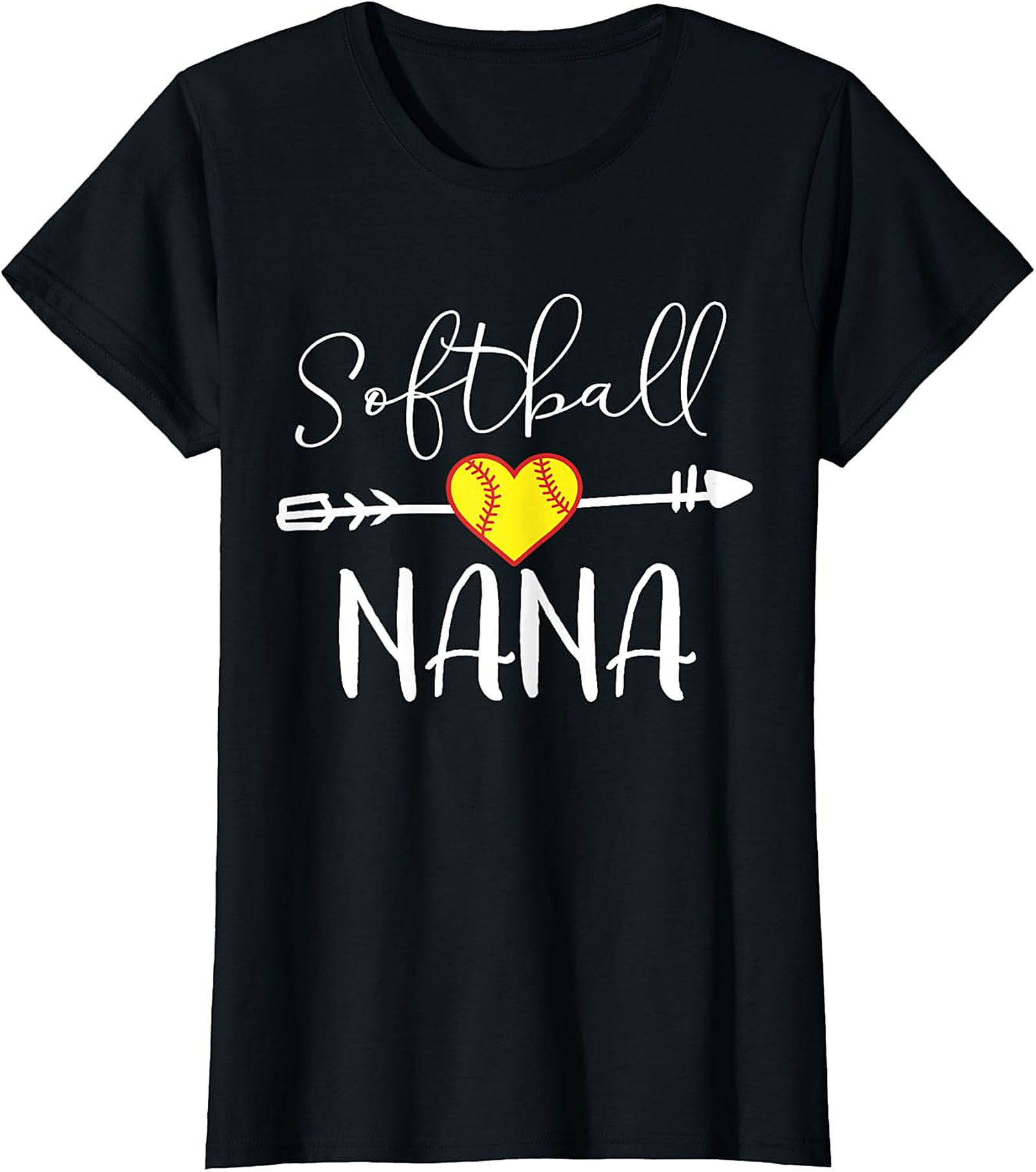 Softball Nana T-shirt | Cute Graphic Tee for Grandmas