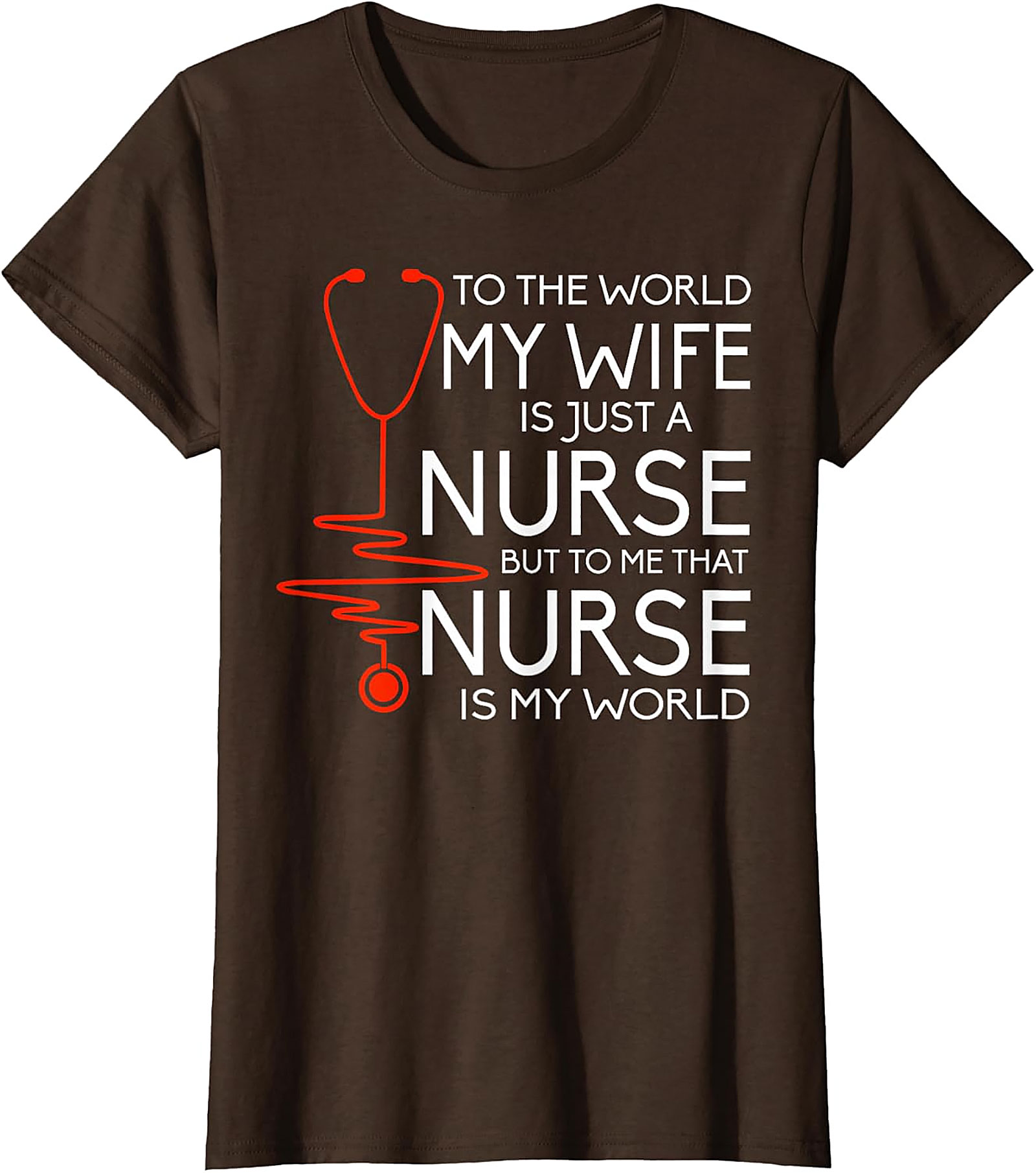 Nurse Wife Heartbeat T-Shirt | Proud Husband Gift Idea