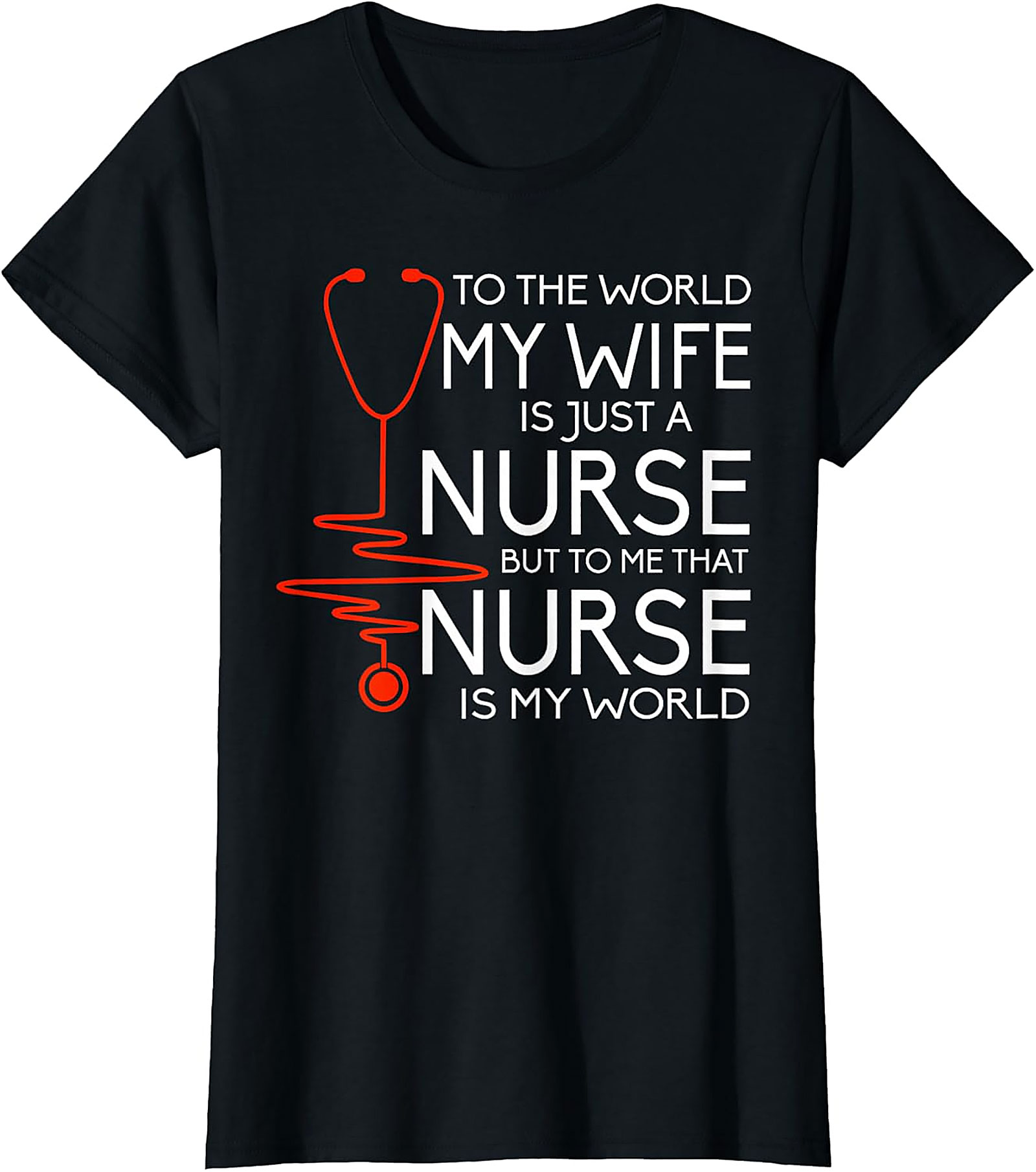 Nurse Wife Heartbeat T-Shirt | Proud Husband Gift Idea