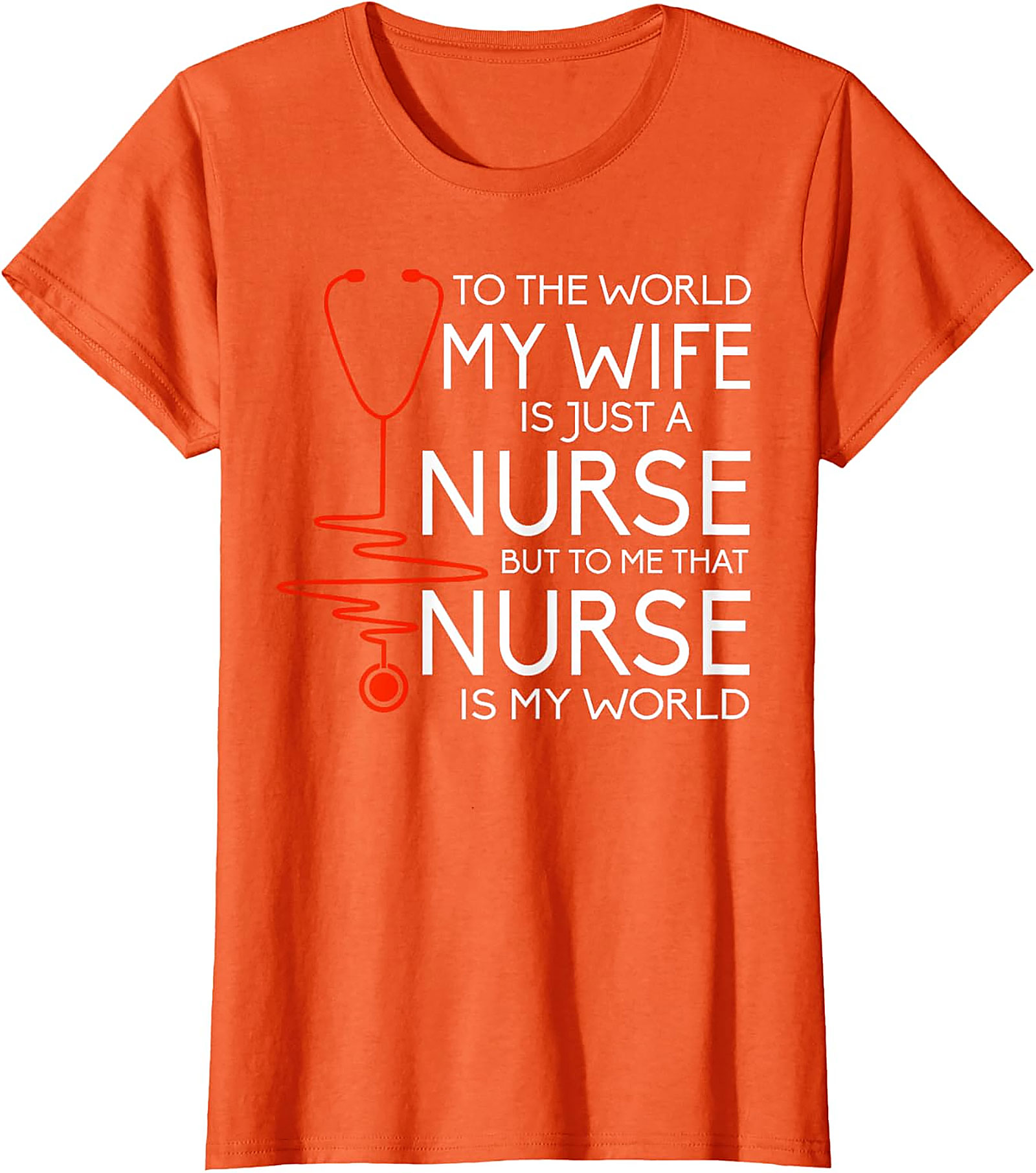 Nurse Wife Heartbeat T-Shirt | Proud Husband Gift Idea