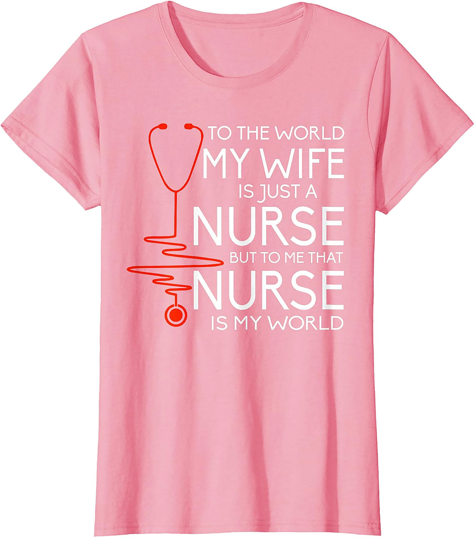 Nurse Wife Heartbeat T-Shirt | Proud Husband Gift Idea