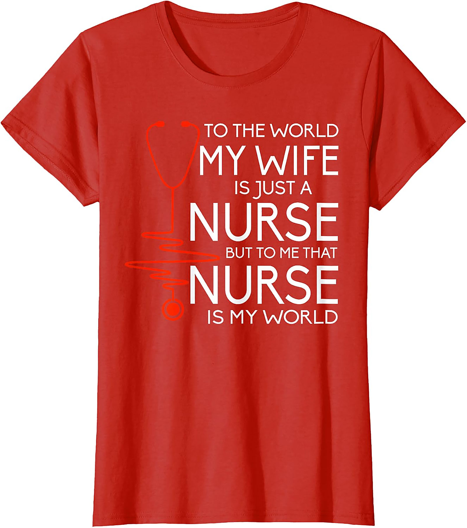 Nurse Wife Heartbeat T-Shirt | Proud Husband Gift Idea