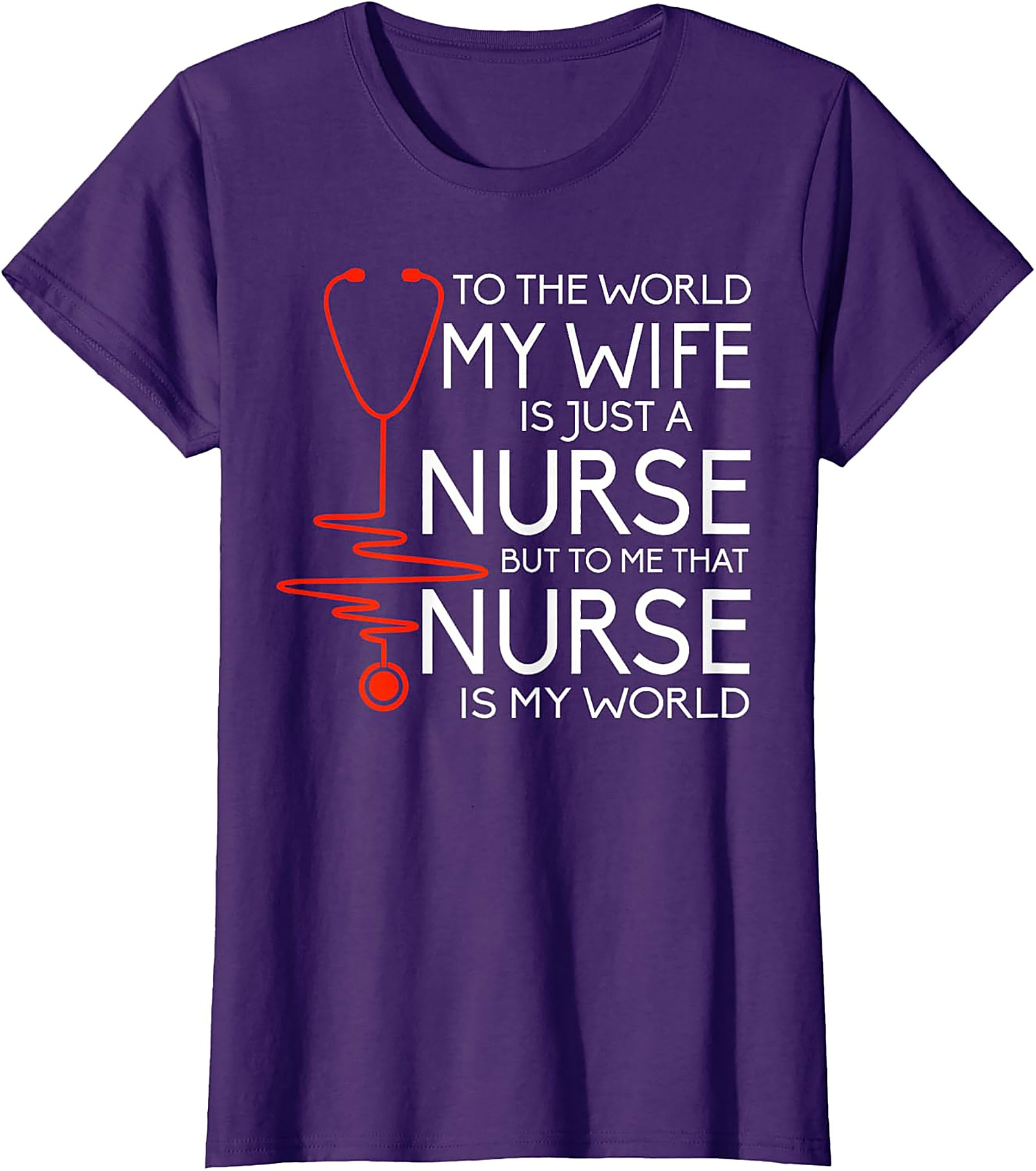 Nurse Wife Heartbeat T-Shirt | Proud Husband Gift Idea