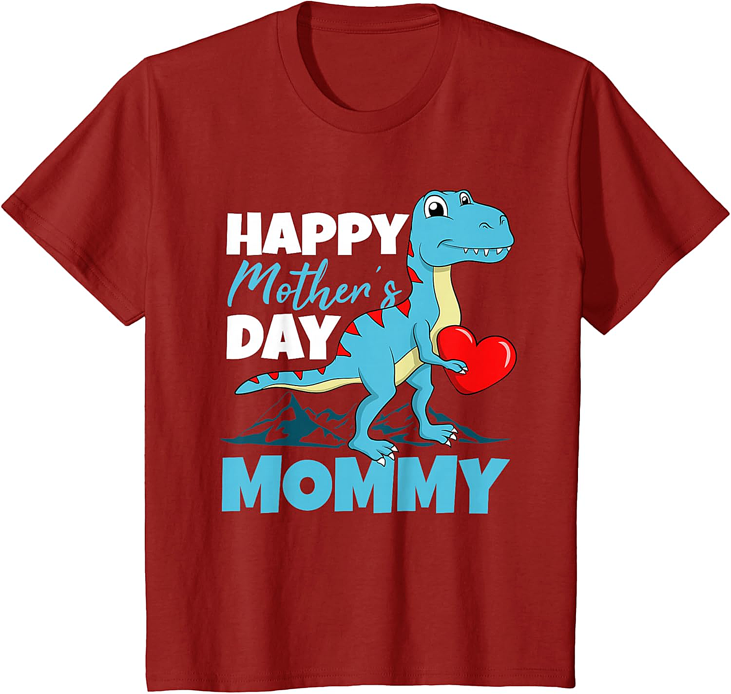  Happy Mother's Day Mommy Dinosaur T-Shirt Cute T-Rex Tee